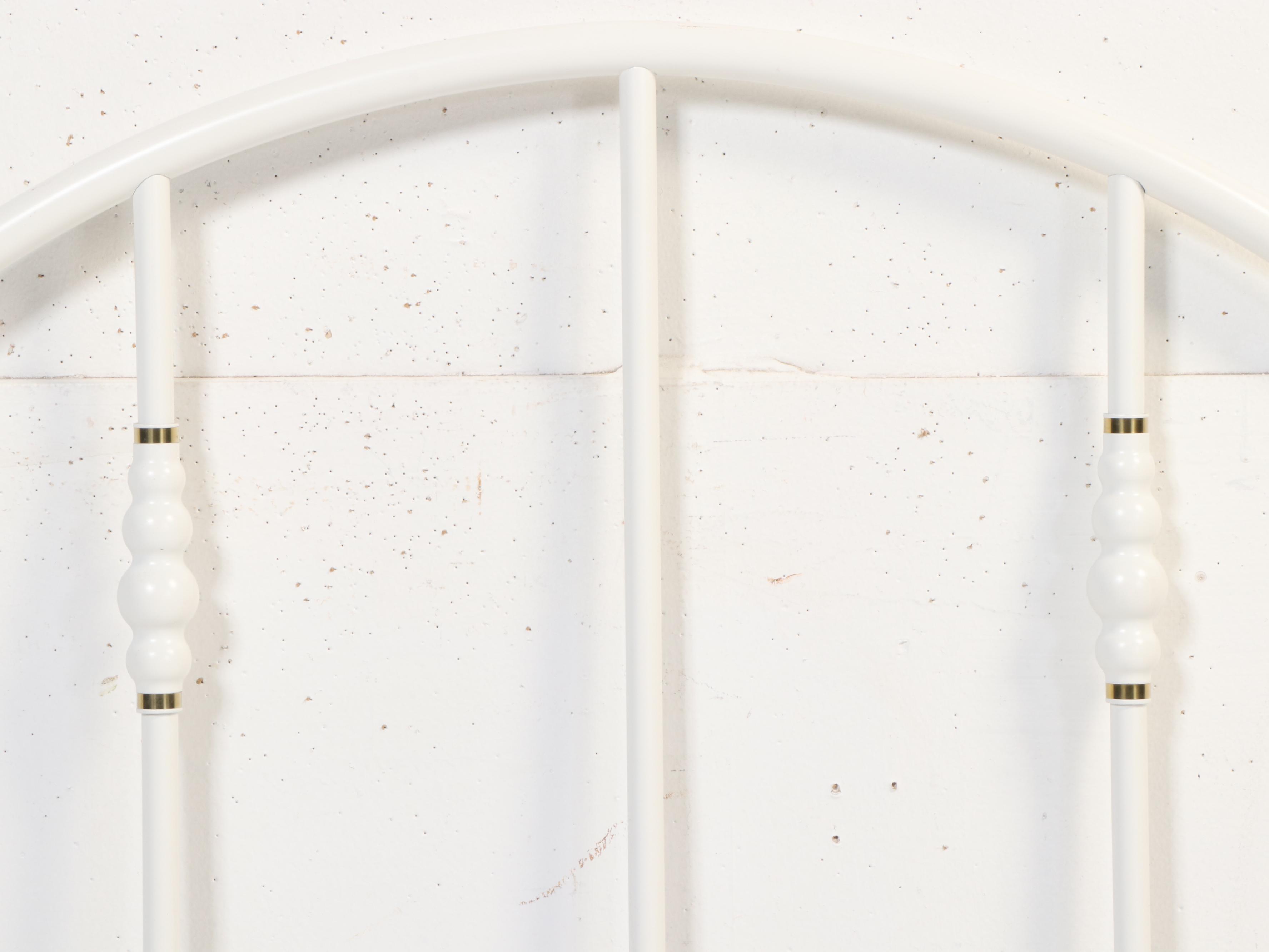IKEA "SAGSTUA" White Painted Metal Queen Sized Bed Frame