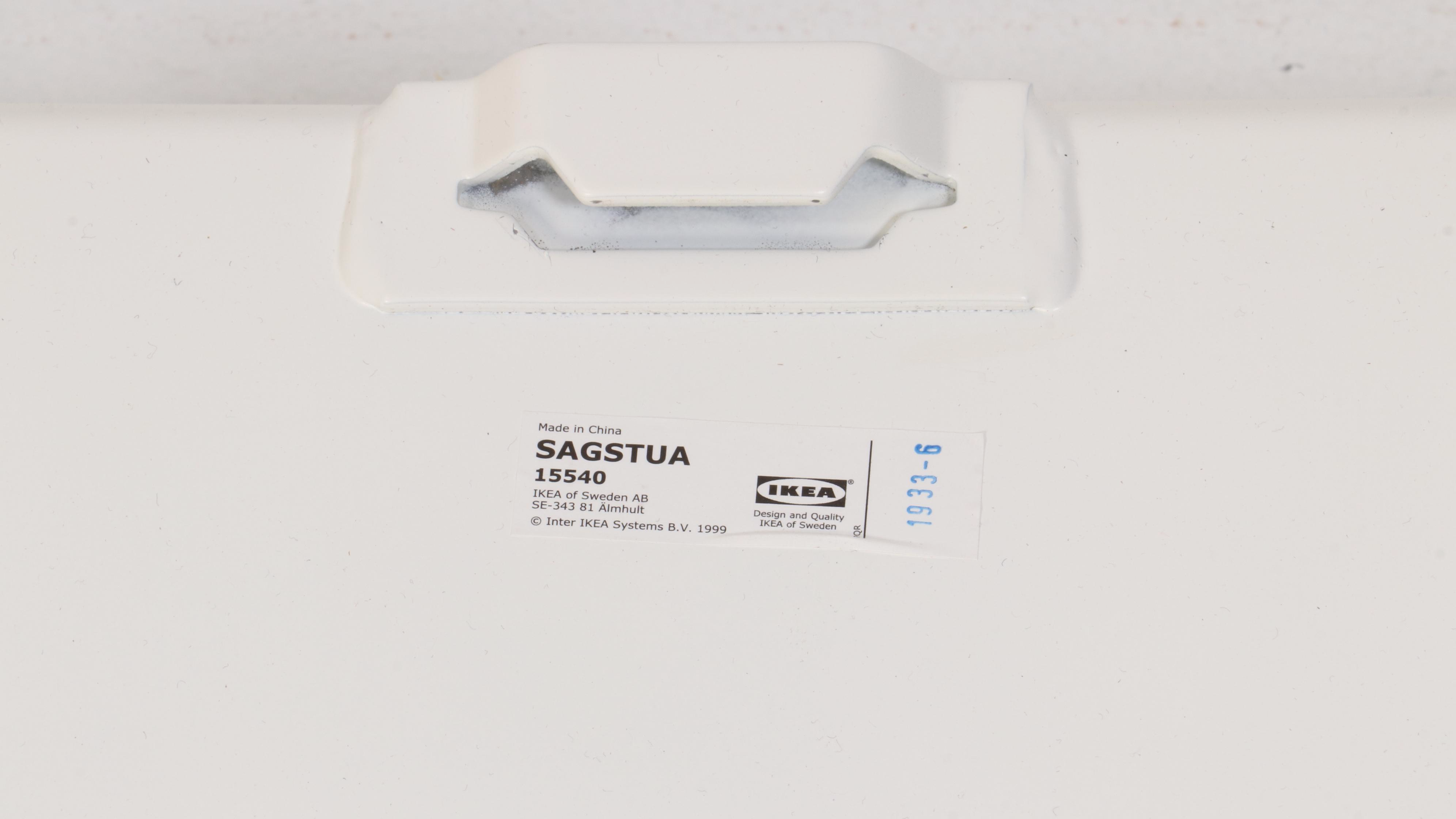 IKEA "SAGSTUA" White Painted Metal Queen Sized Bed Frame