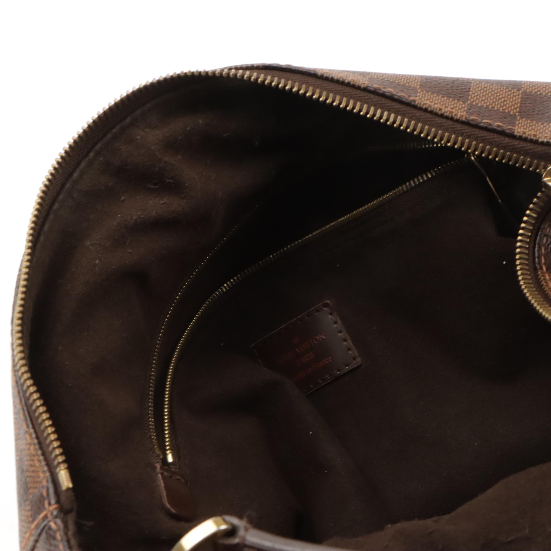 Louis Vuitton Portobello PM Hobo Bag in Damier Ebene Coated Canvas and Leather