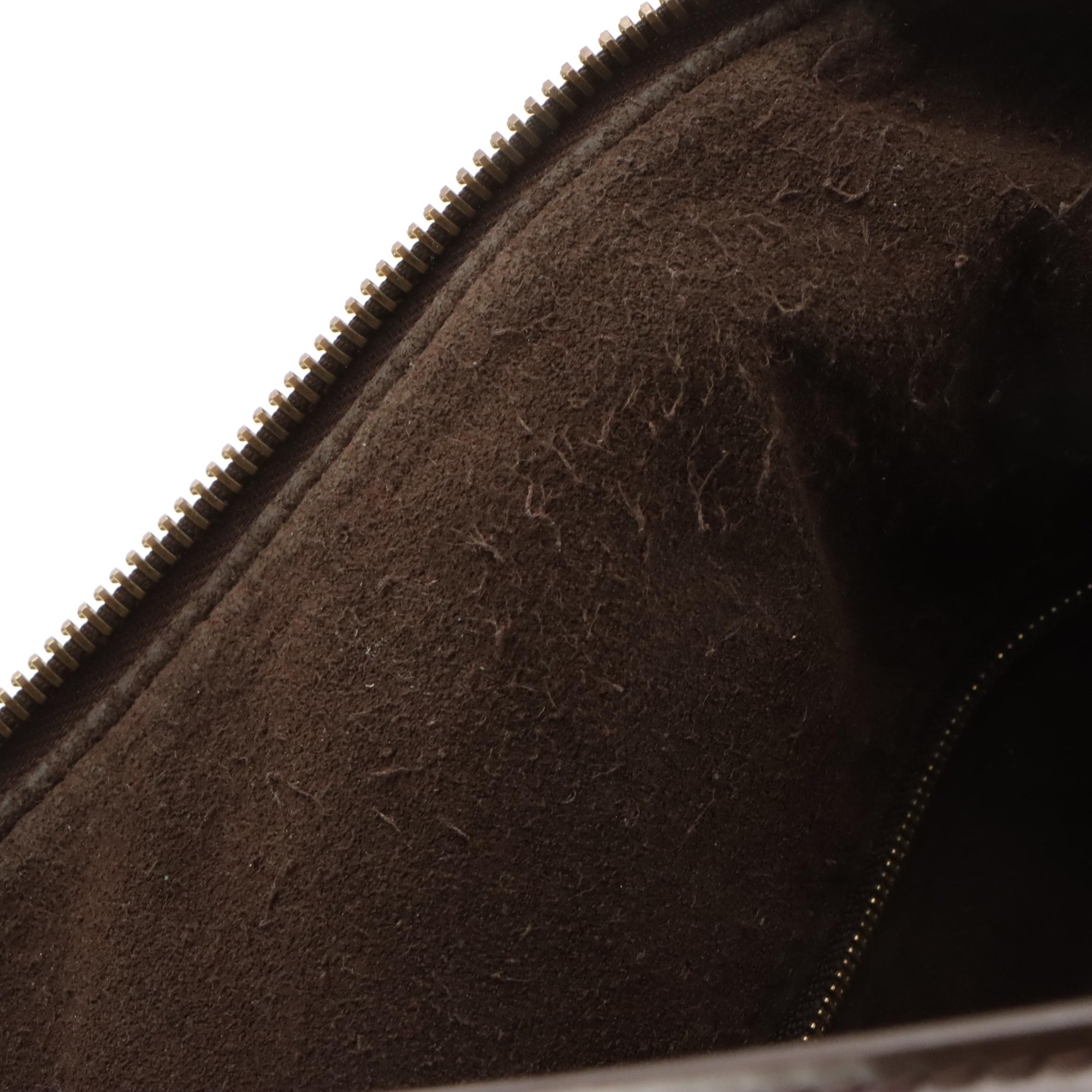 Louis Vuitton Portobello PM Hobo Bag in Damier Ebene Coated Canvas and Leather