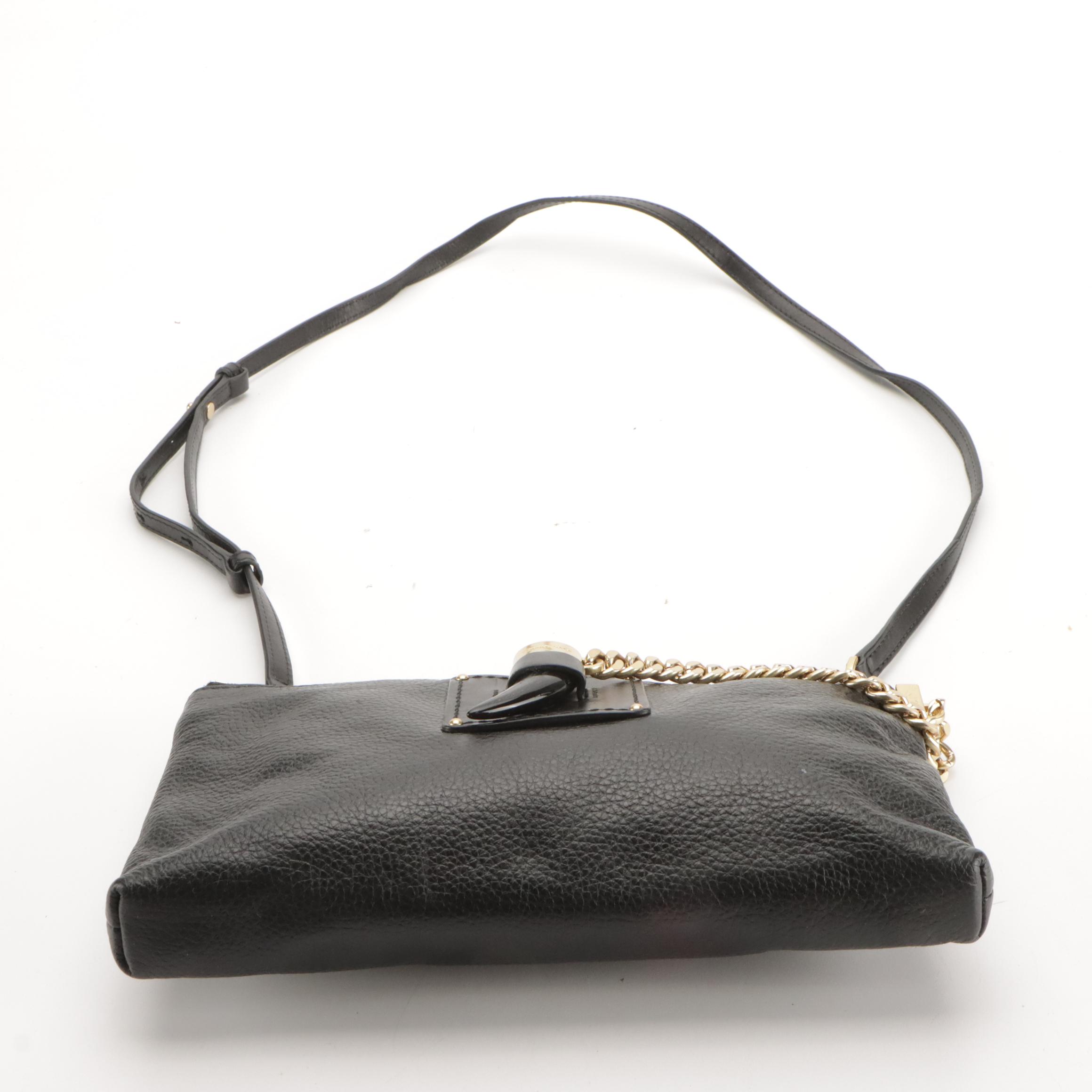 Michael Kors James Black Leather Crossbody & Bedford Navy Leather Shoulder Bag