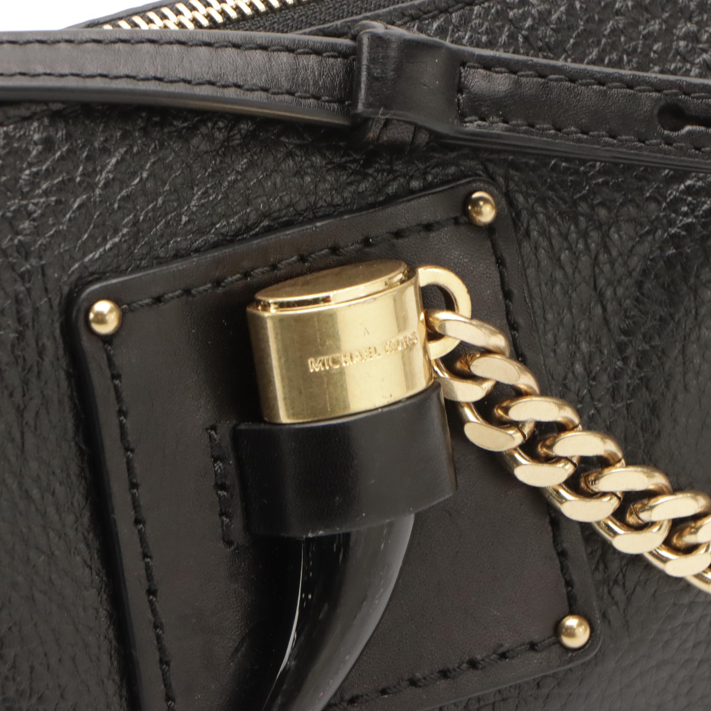 Michael Kors James Black Leather Crossbody & Bedford Navy Leather Shoulder Bag