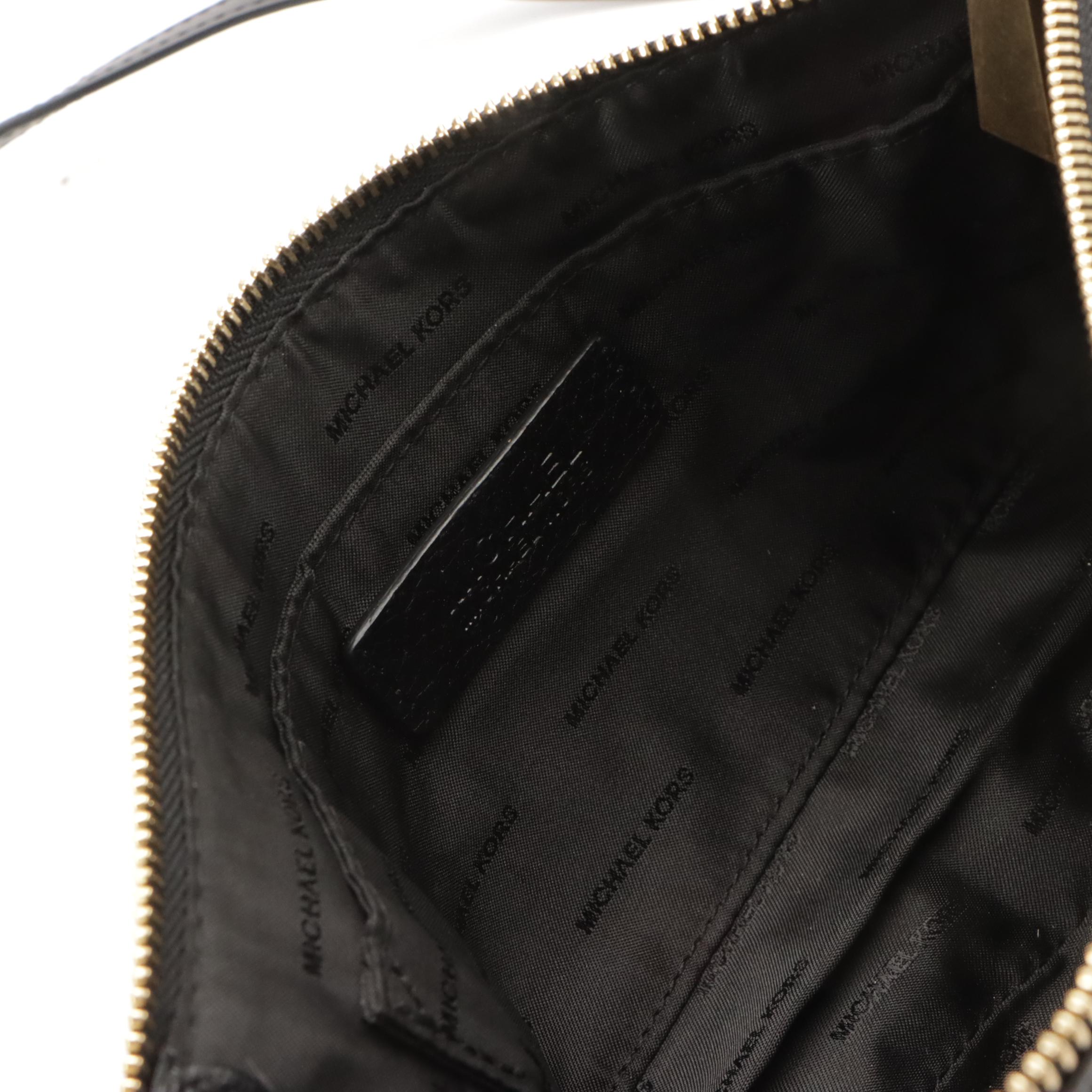 Michael Kors James Black Leather Crossbody & Bedford Navy Leather Shoulder Bag