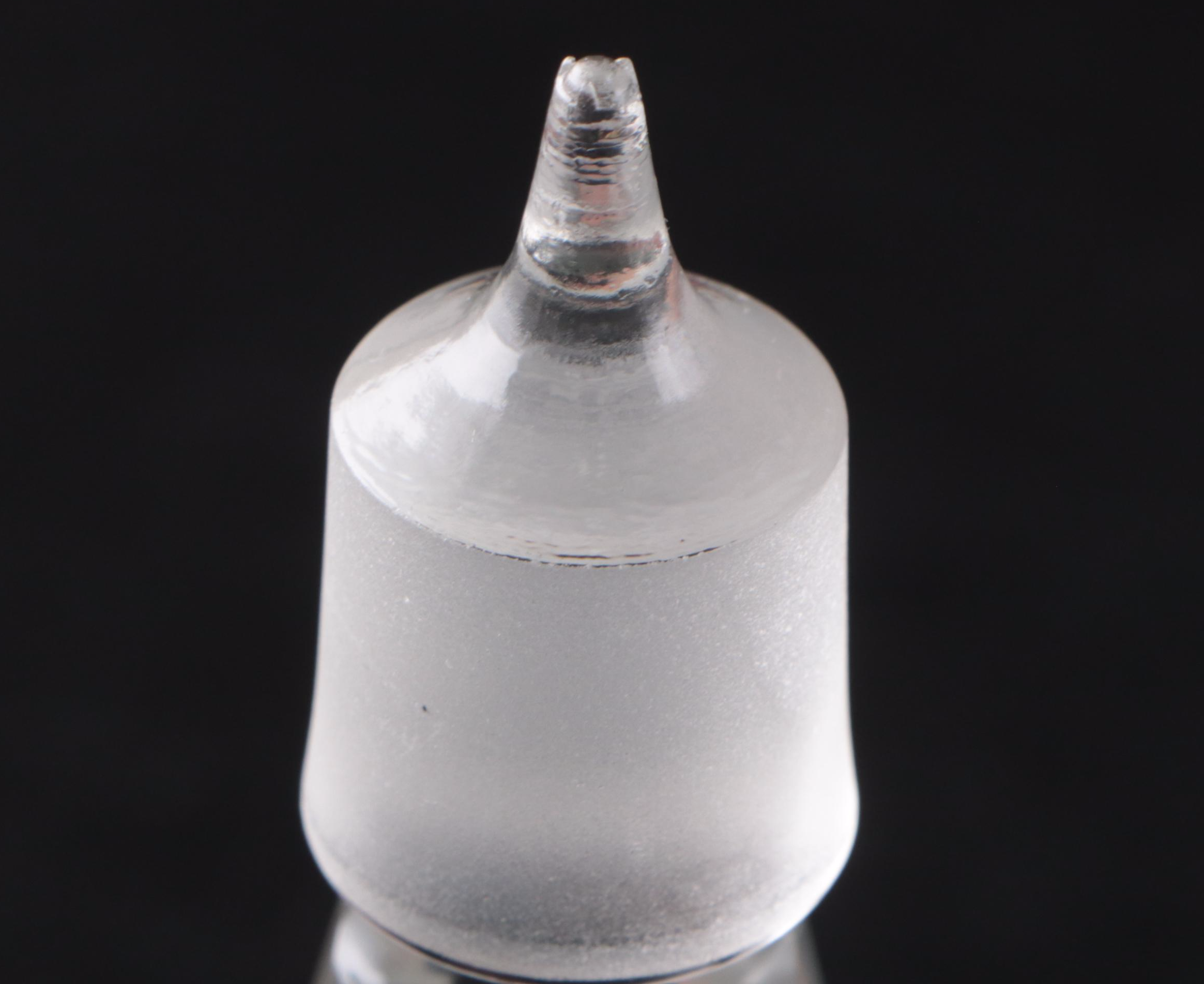 Floral Acid-Etched Glass Perfume Bottle