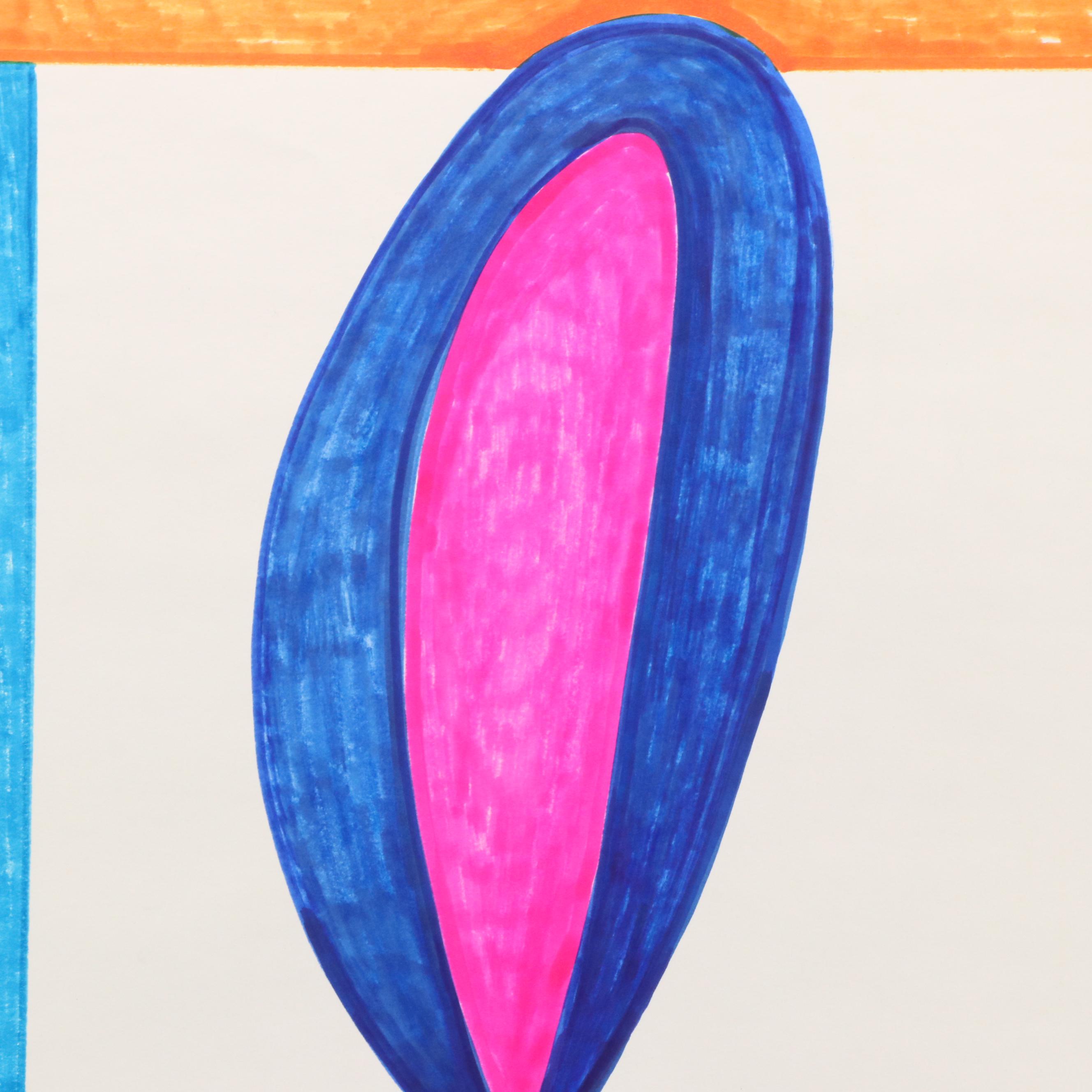 Achi Sullo Stylized Abstract Colored Ink Drawing