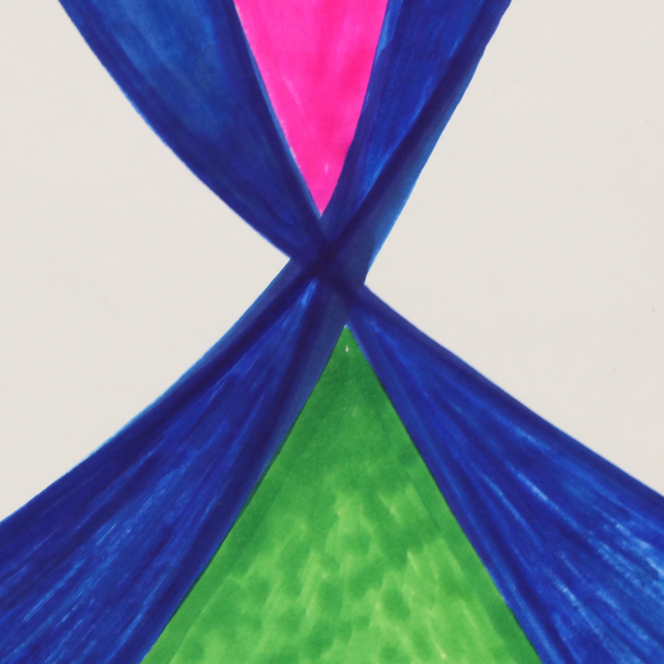 Achi Sullo Stylized Abstract Colored Ink Drawing