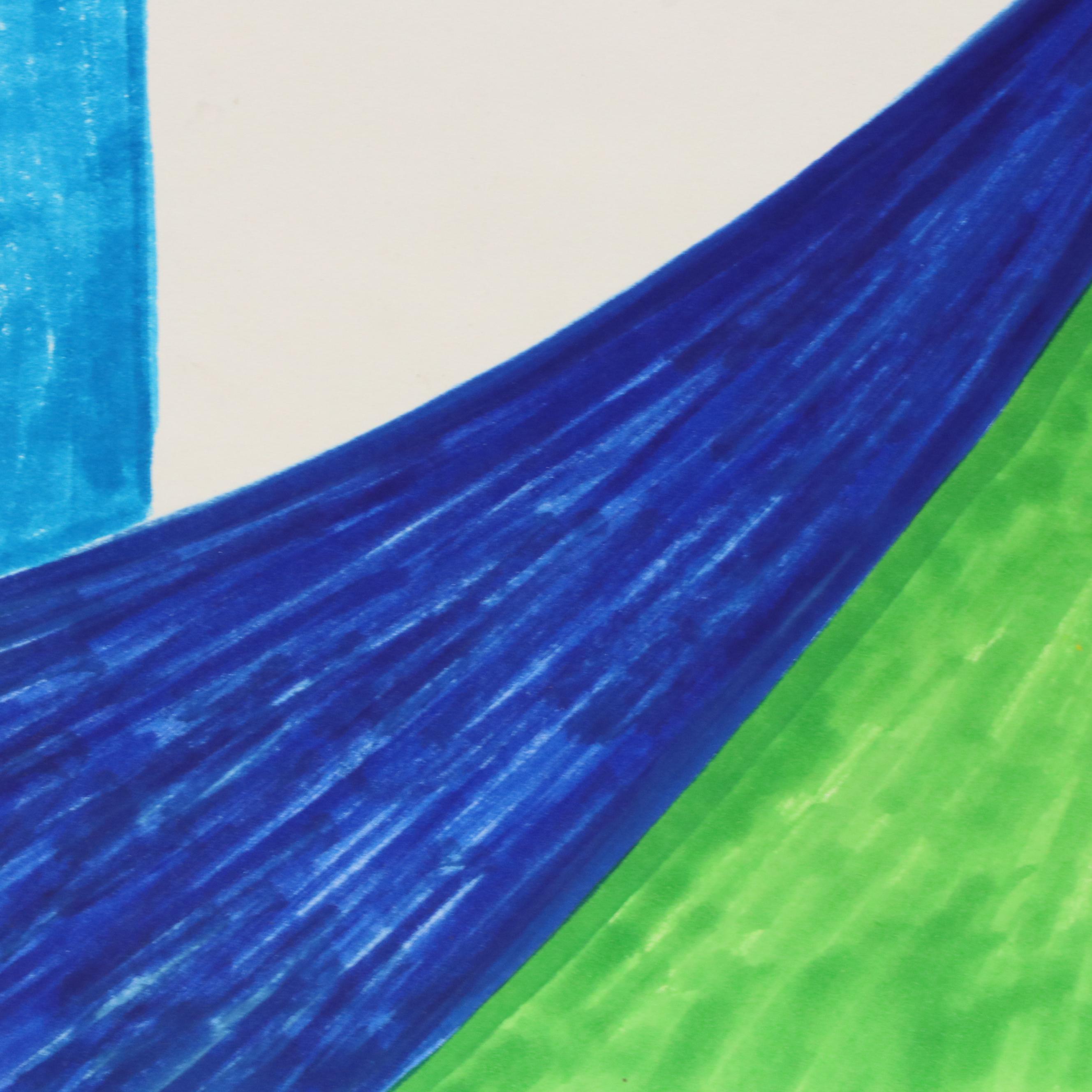 Achi Sullo Stylized Abstract Colored Ink Drawing