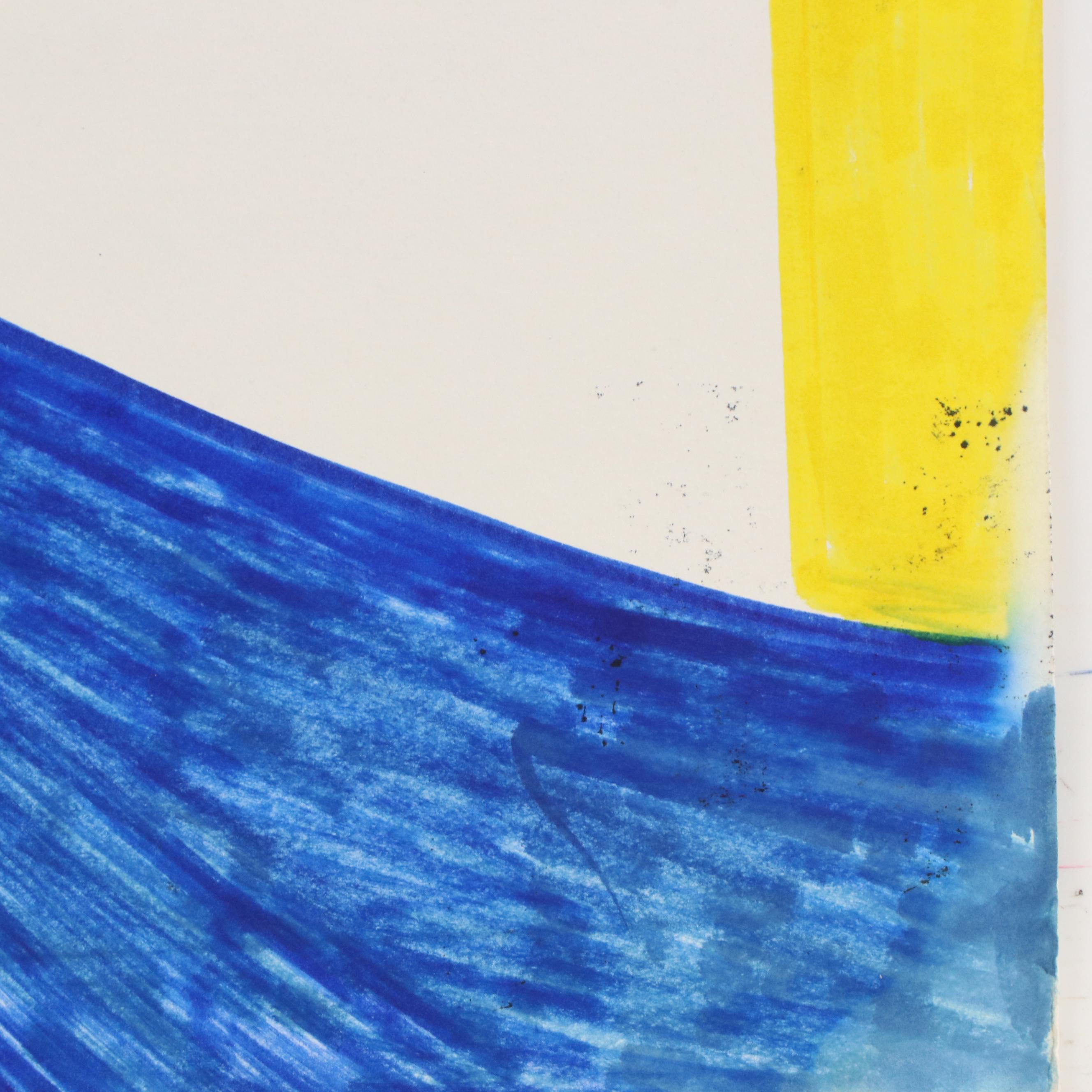 Achi Sullo Stylized Abstract Colored Ink Drawing