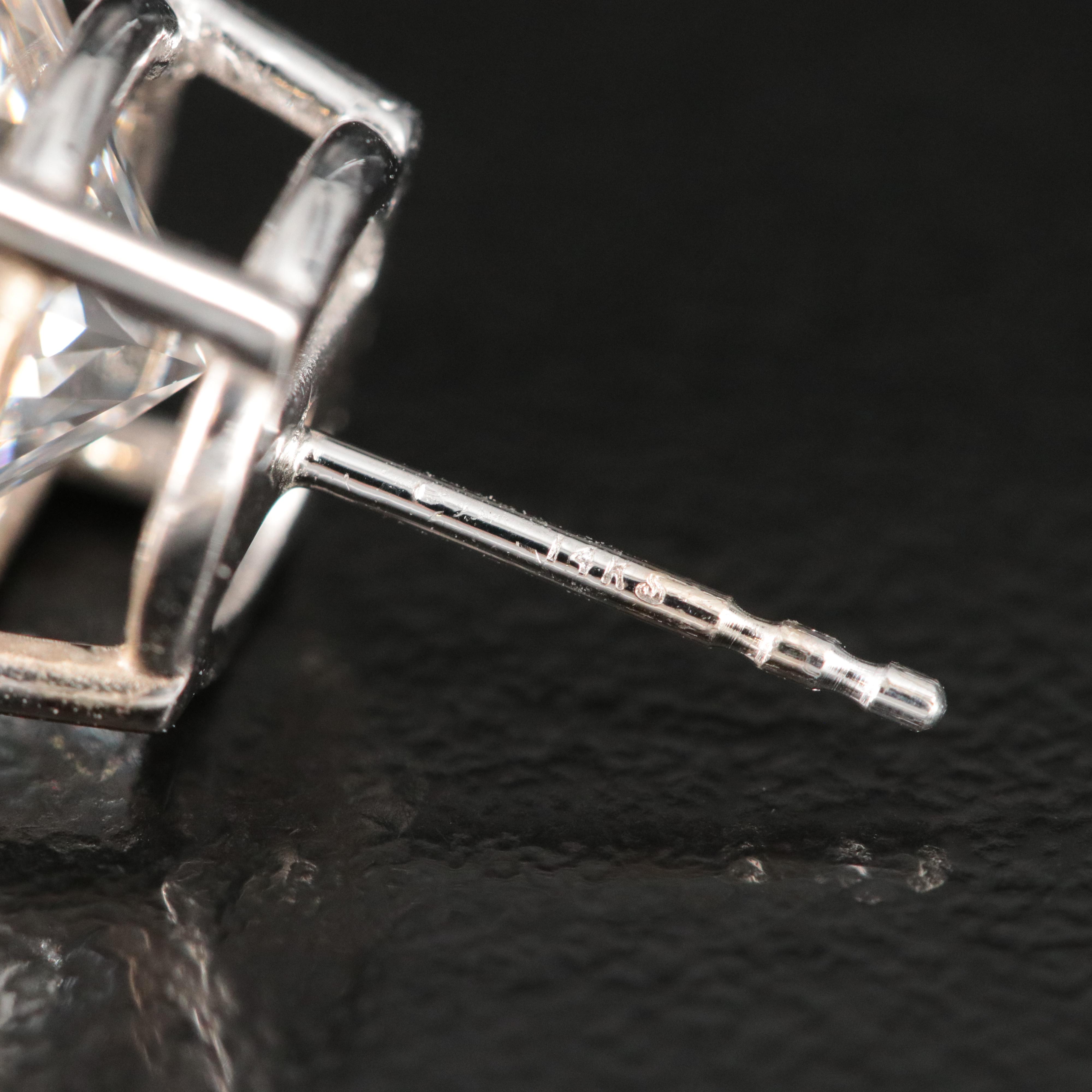 14K 6.96 CTW Lab Grown Diamond Stud Earrings with IGI Reports