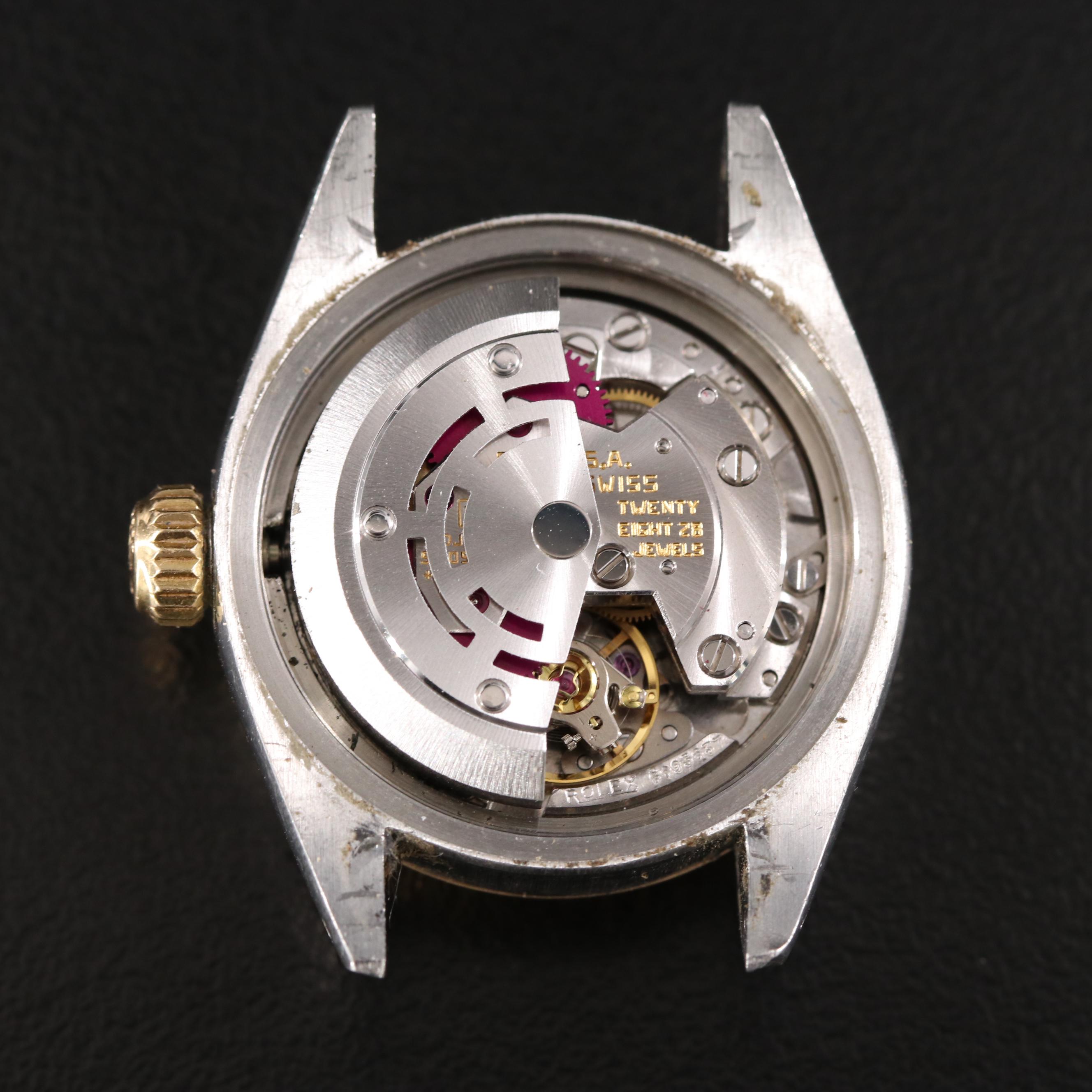 1977 Rolex 14K and Stainless Steel Datejust Watch