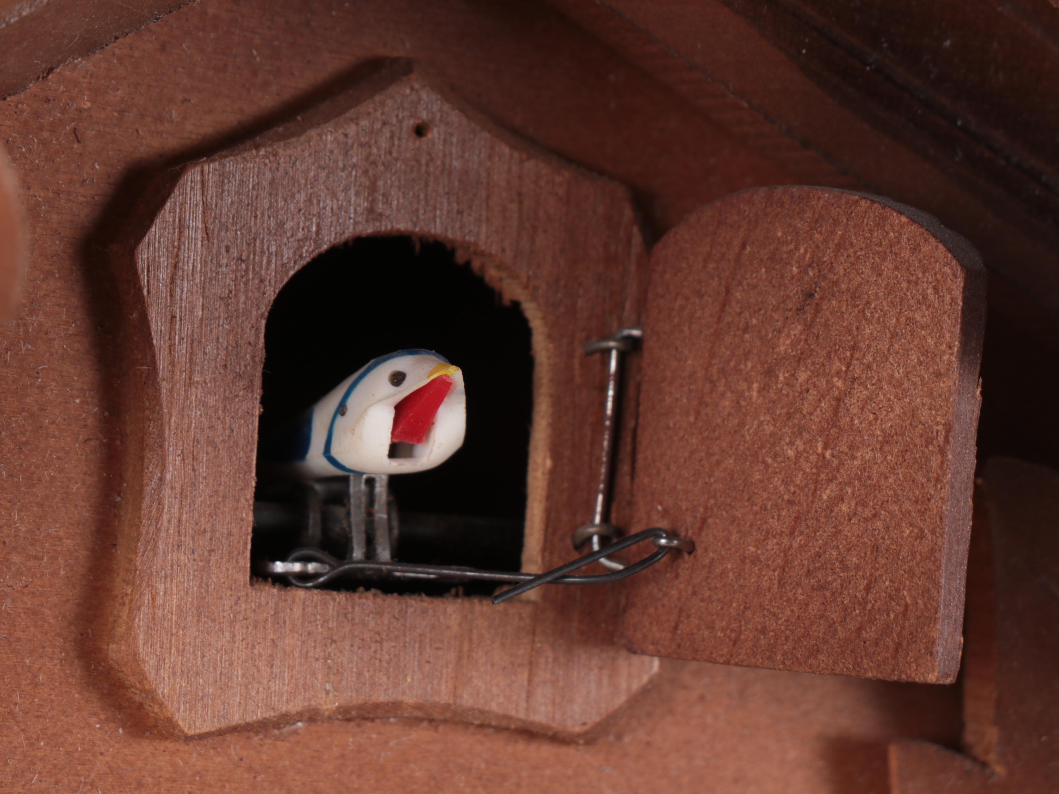 German Black Forest Style Carved Wood Traditional Cuckoo Clock