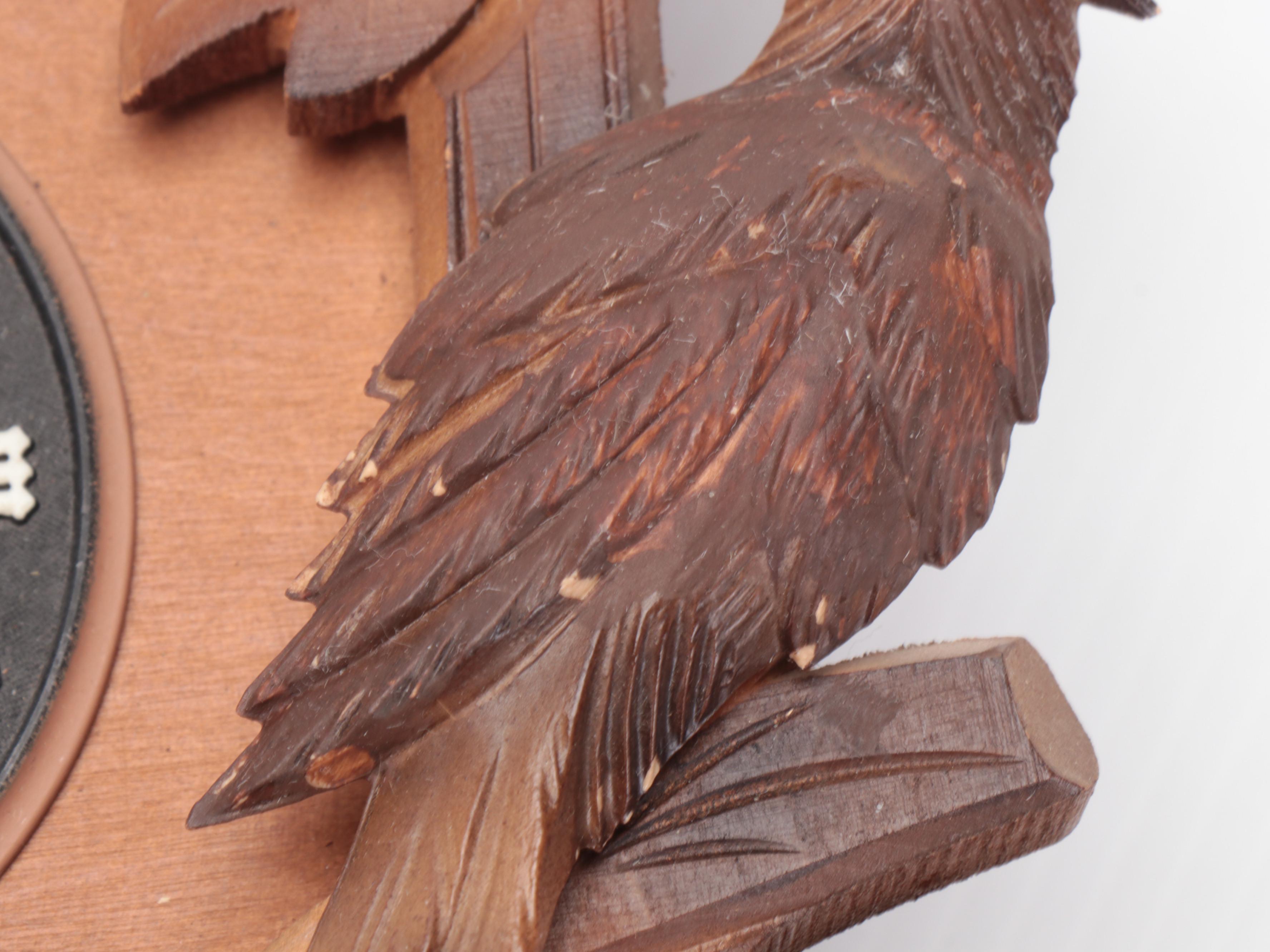 German Black Forest Style Carved Wood Traditional Cuckoo Clock