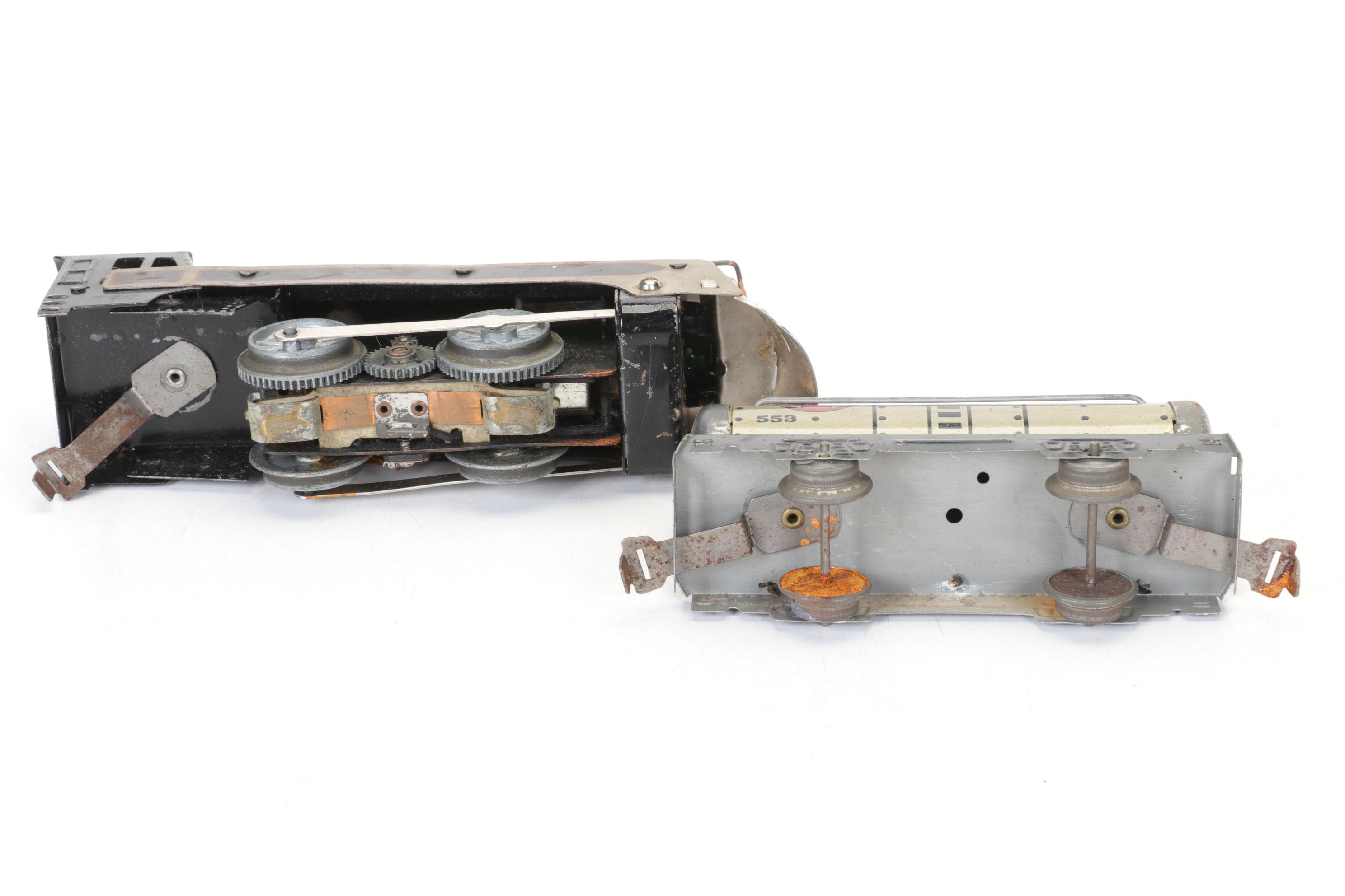 Marx O-Gauge Three-Rail Train Set with HO Scale Buildings and Accessories