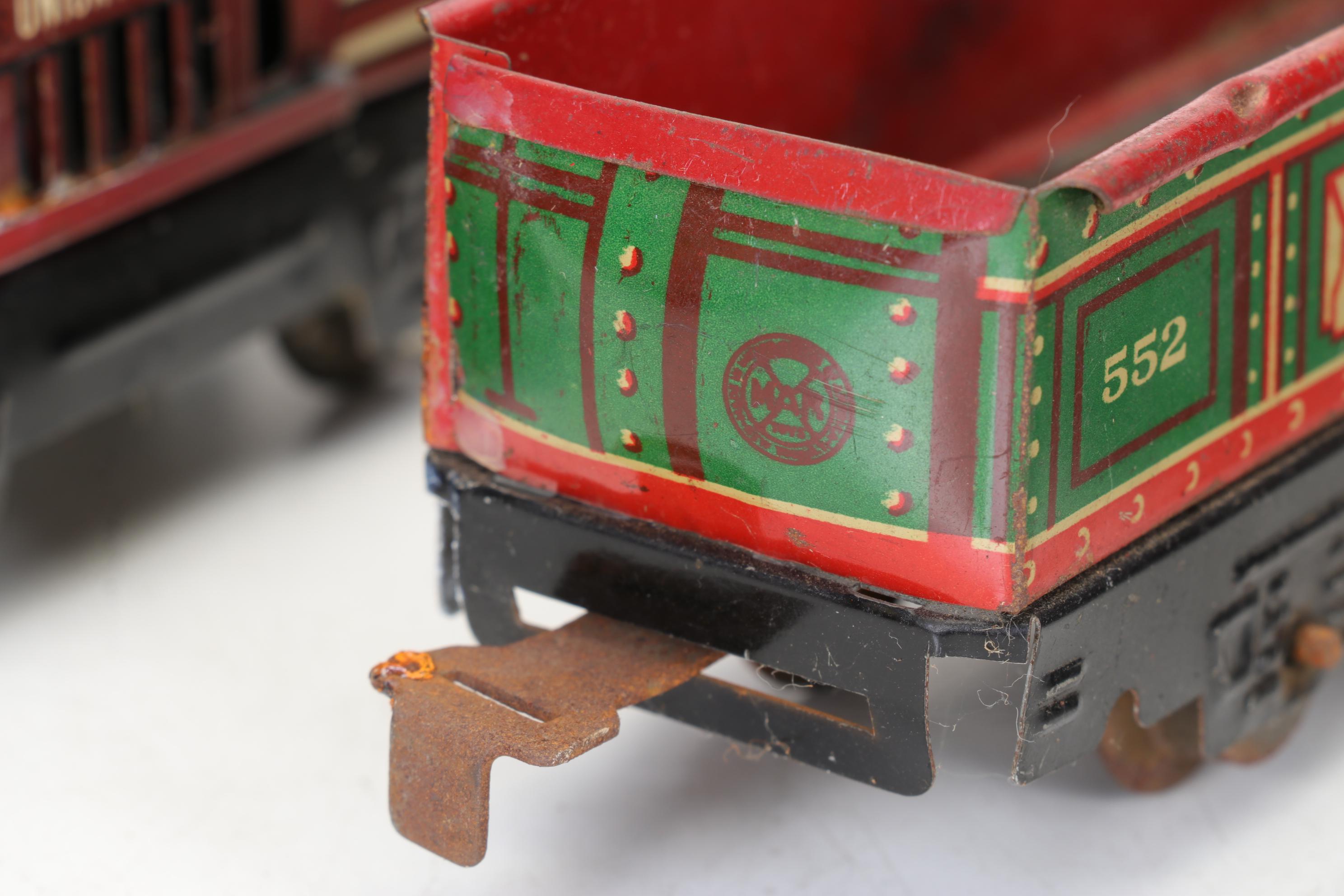 Marx O-Gauge Three-Rail Train Set with HO Scale Buildings and Accessories