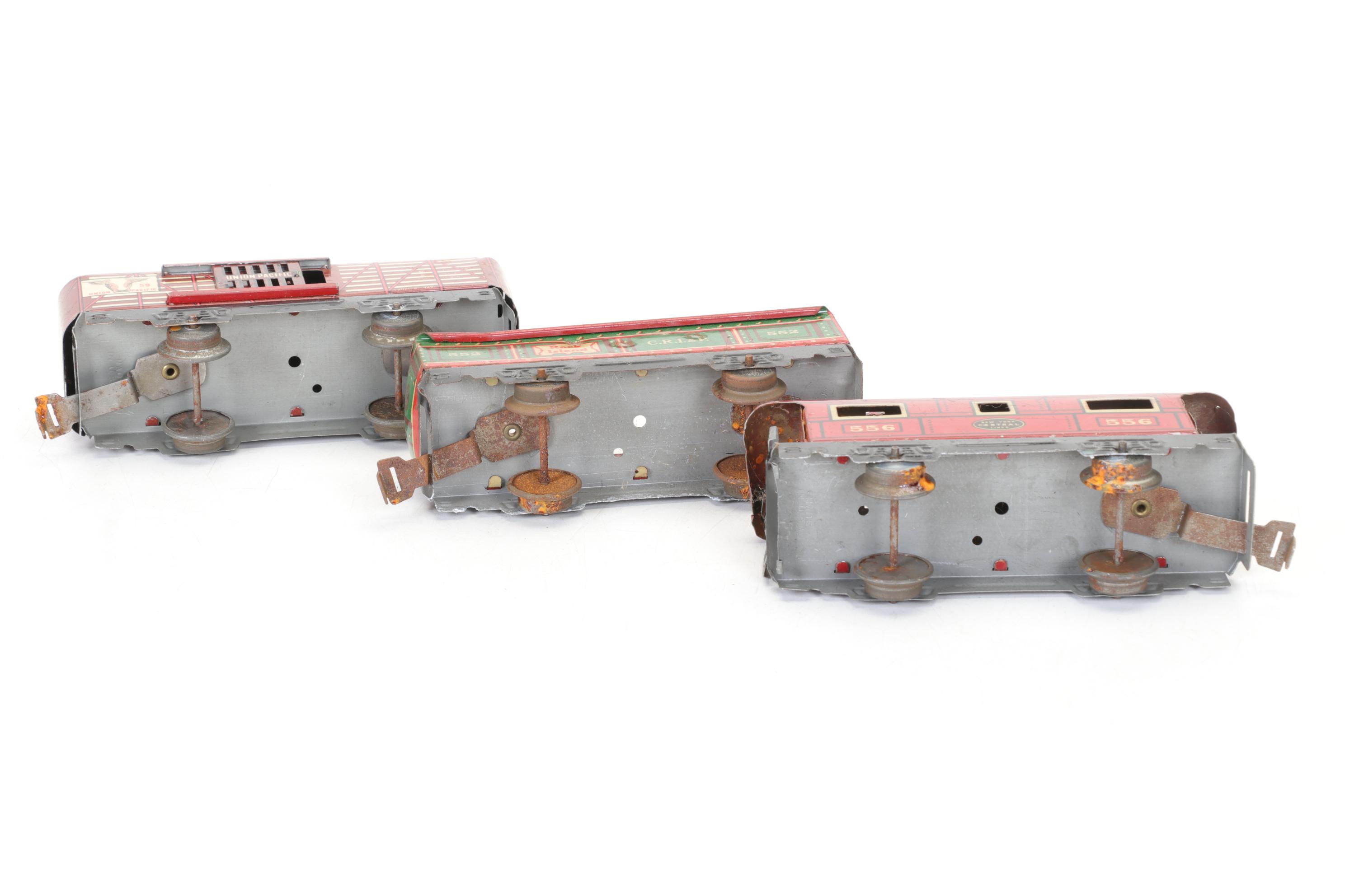 Marx O-Gauge Three-Rail Train Set with HO Scale Buildings and Accessories