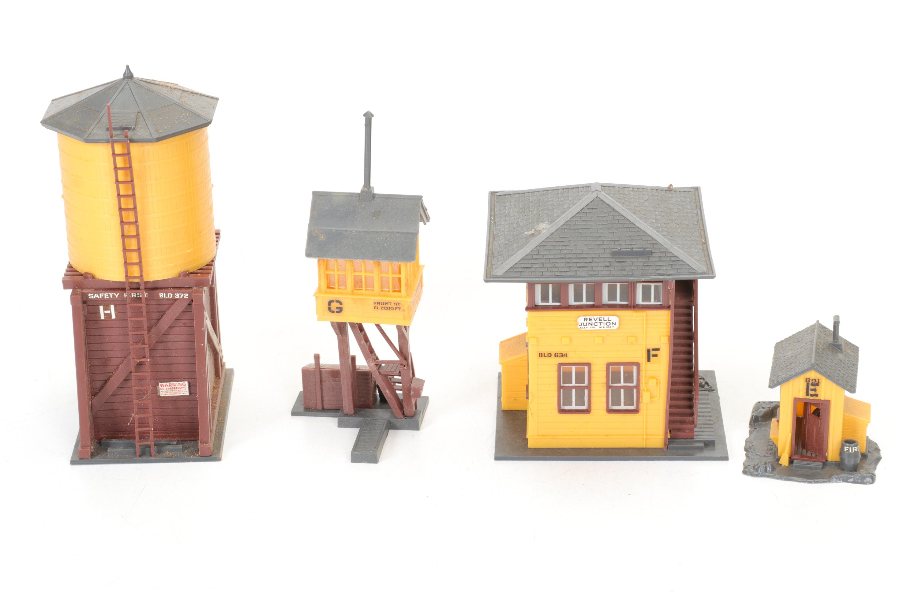 Marx O-Gauge Three-Rail Train Set with HO Scale Buildings and Accessories