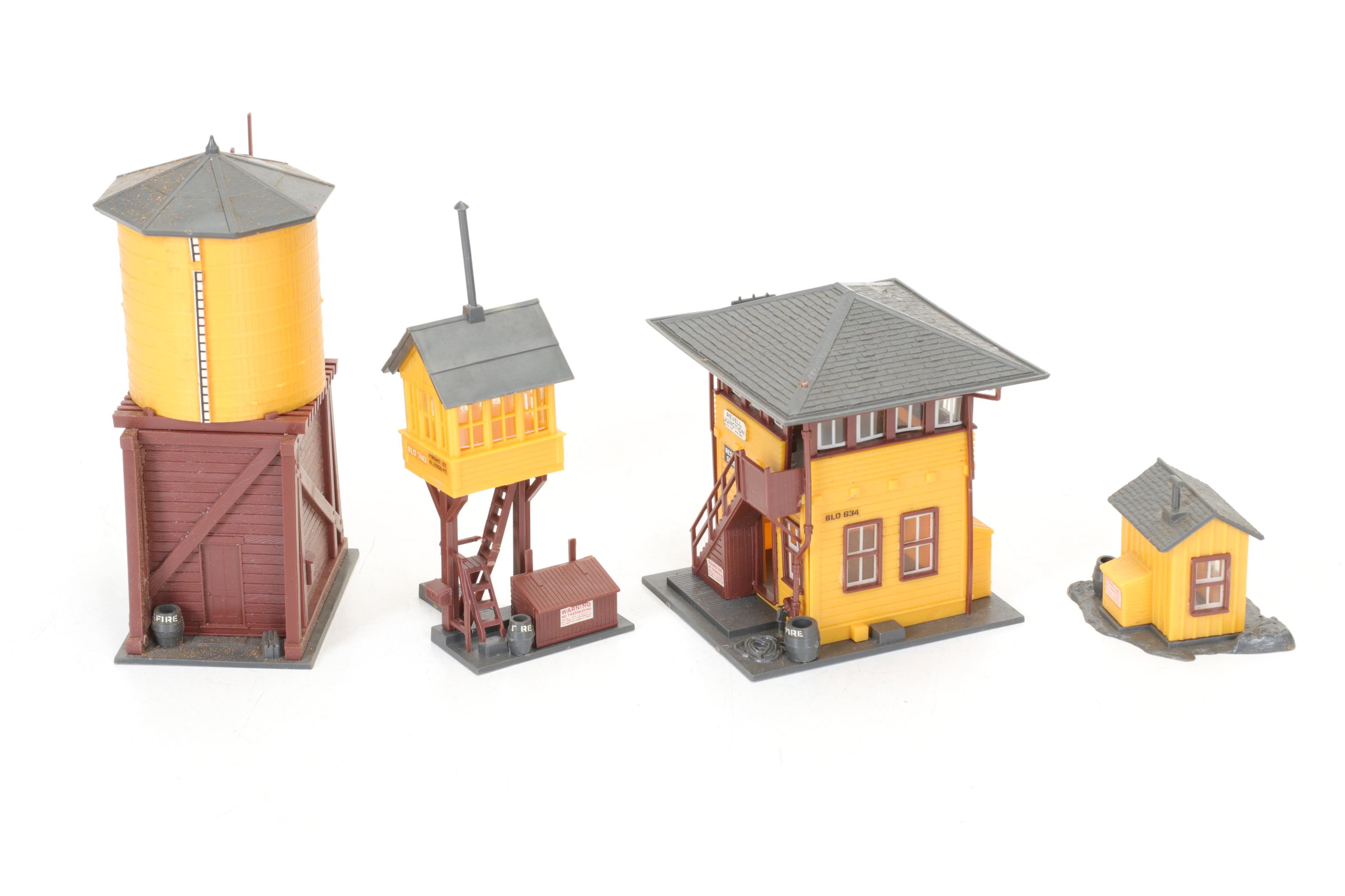 Marx O-Gauge Three-Rail Train Set with HO Scale Buildings and Accessories
