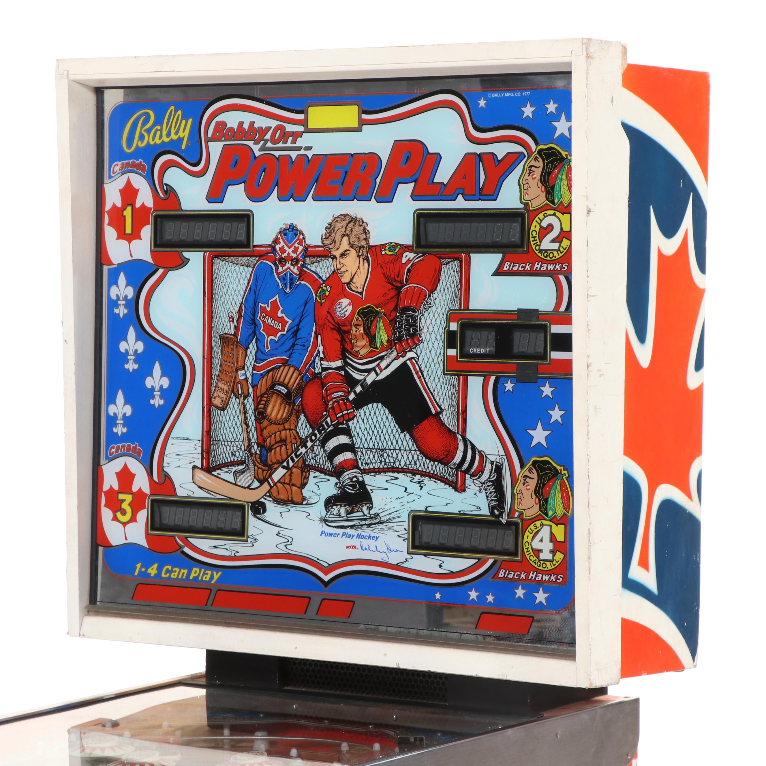 Bally Manufacturing Co. Bobby Orr's Power Play Pinball Machine, Late 20th C.