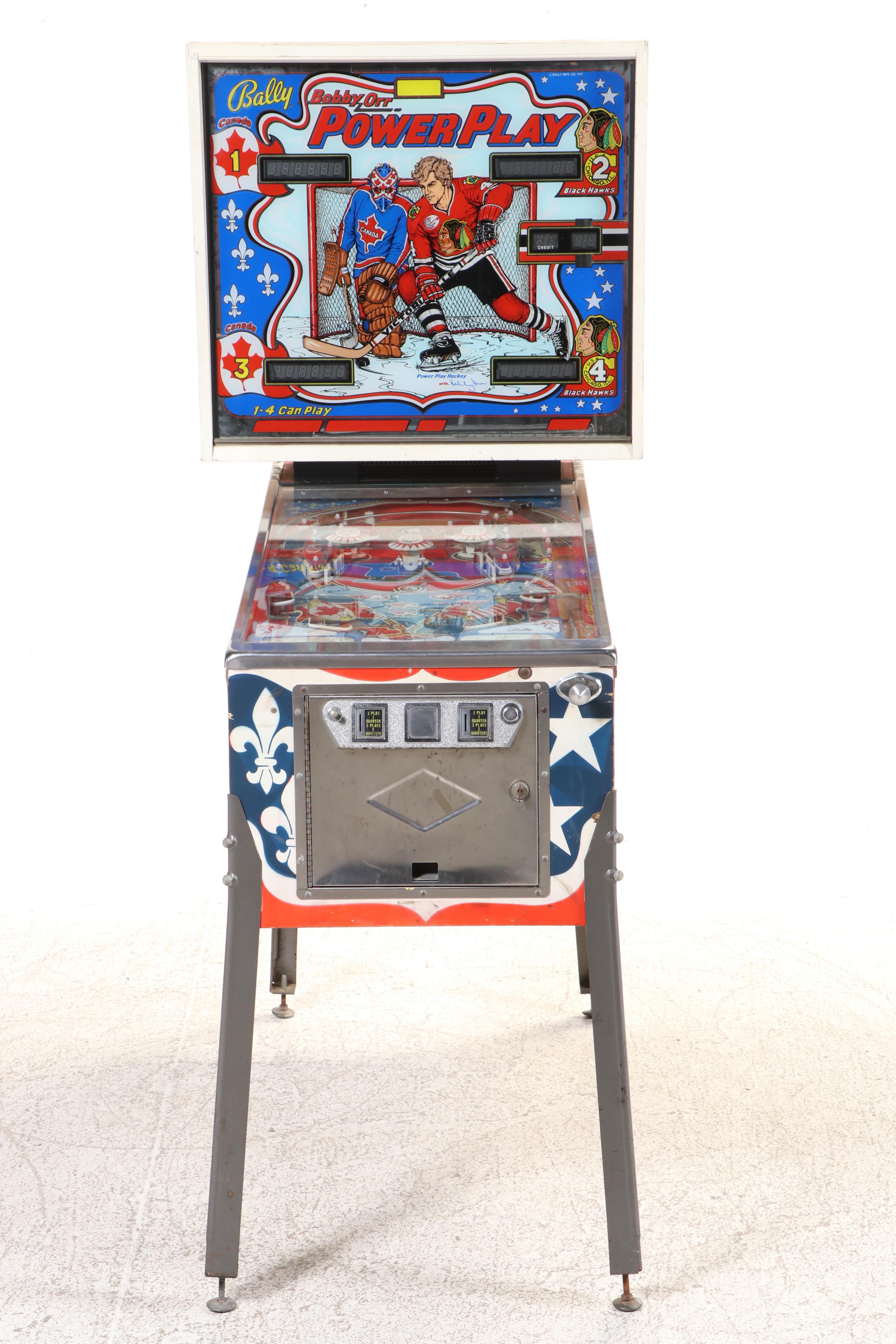 Bally Manufacturing Co. Bobby Orr's Power Play Pinball Machine, Late 20th C.