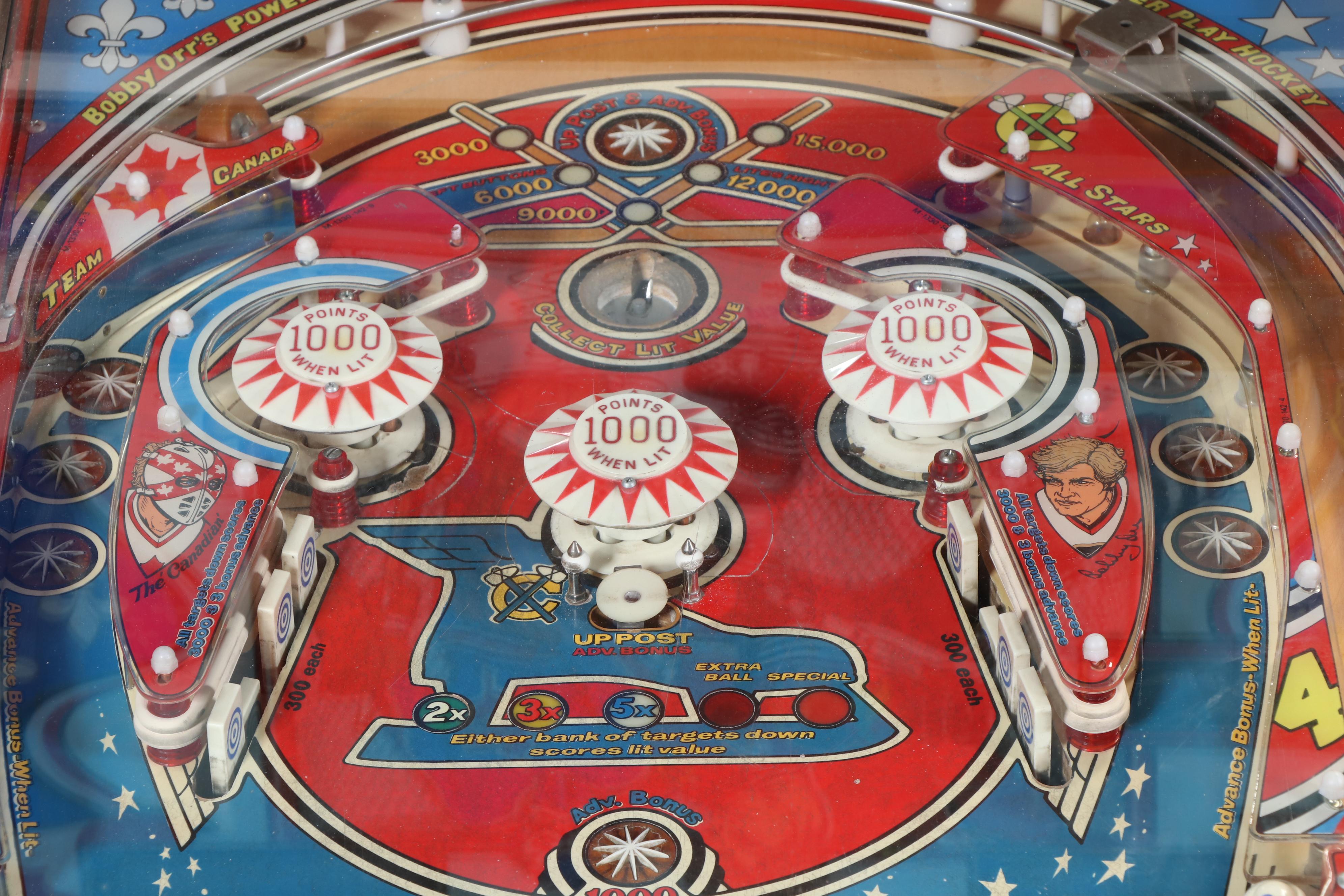 Bally Manufacturing Co. Bobby Orr's Power Play Pinball Machine, Late 20th C.