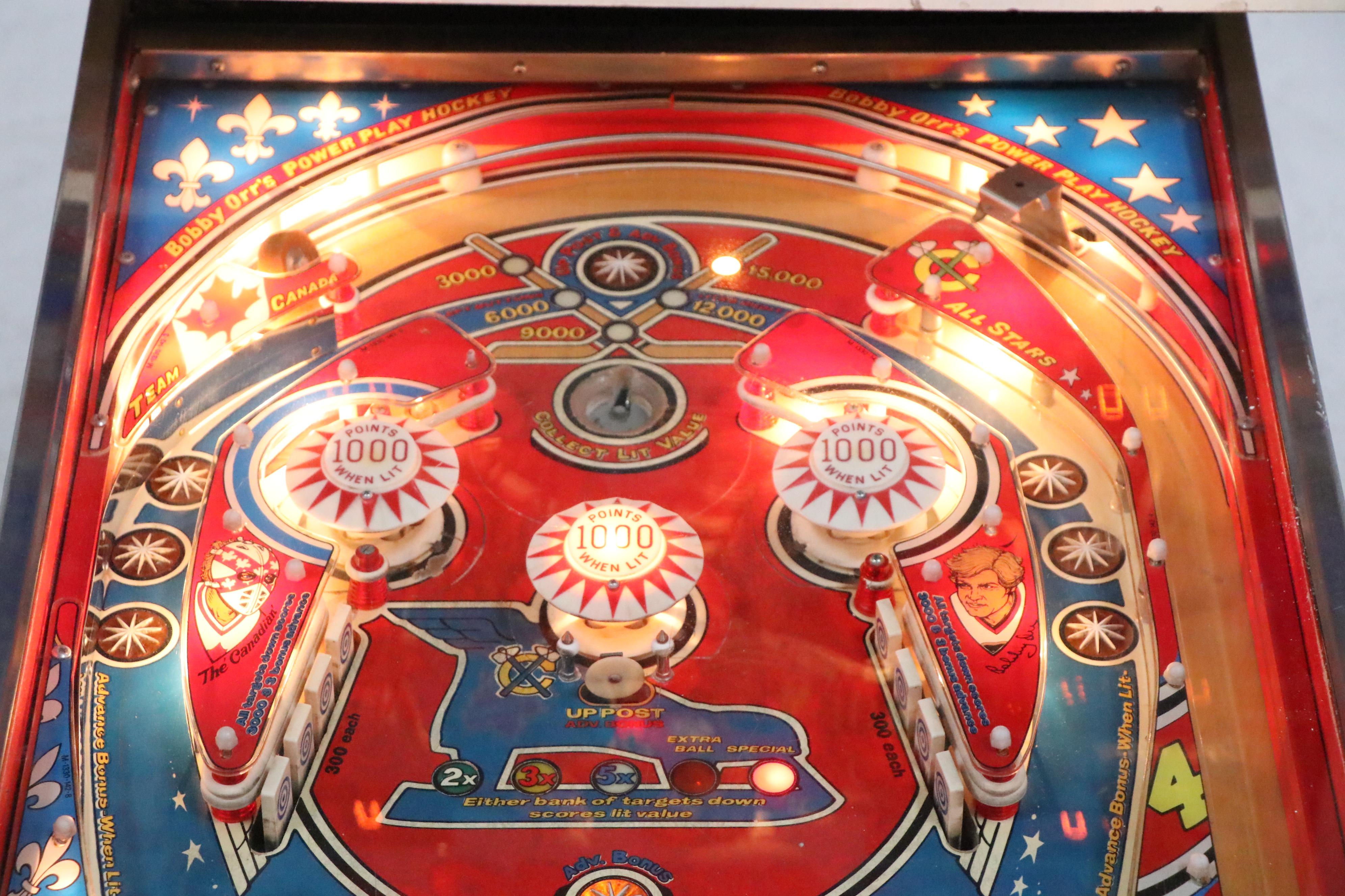 Bally Manufacturing Co. Bobby Orr's Power Play Pinball Machine, Late 20th C.