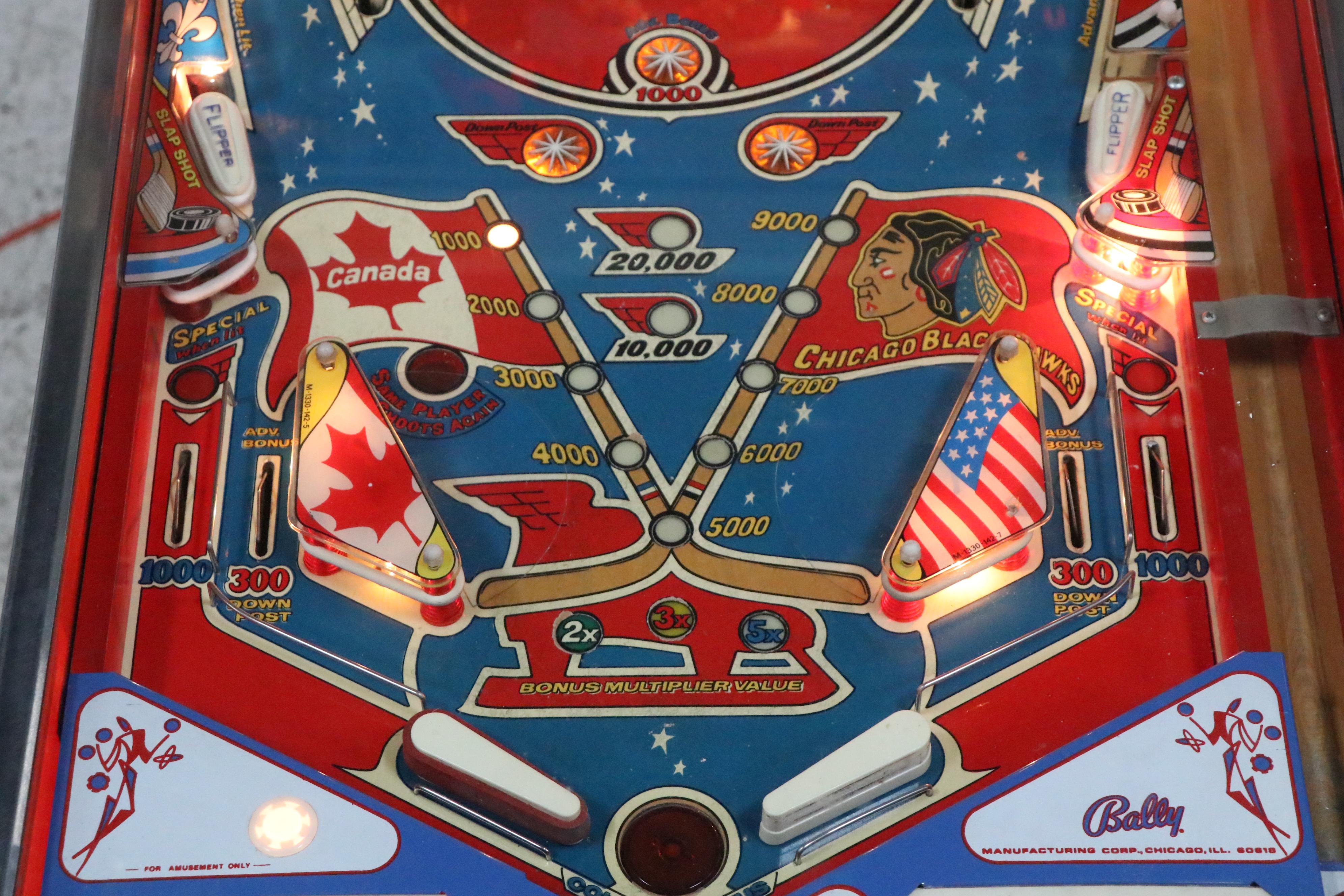 Bally Manufacturing Co. Bobby Orr's Power Play Pinball Machine, Late 20th C.