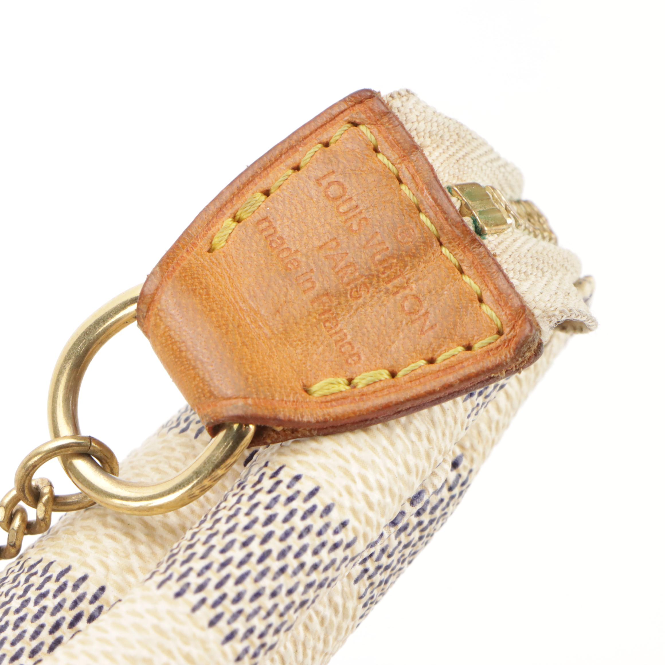Louis Vuitton Mini Pochette Accessories in Damier Azur Canvas