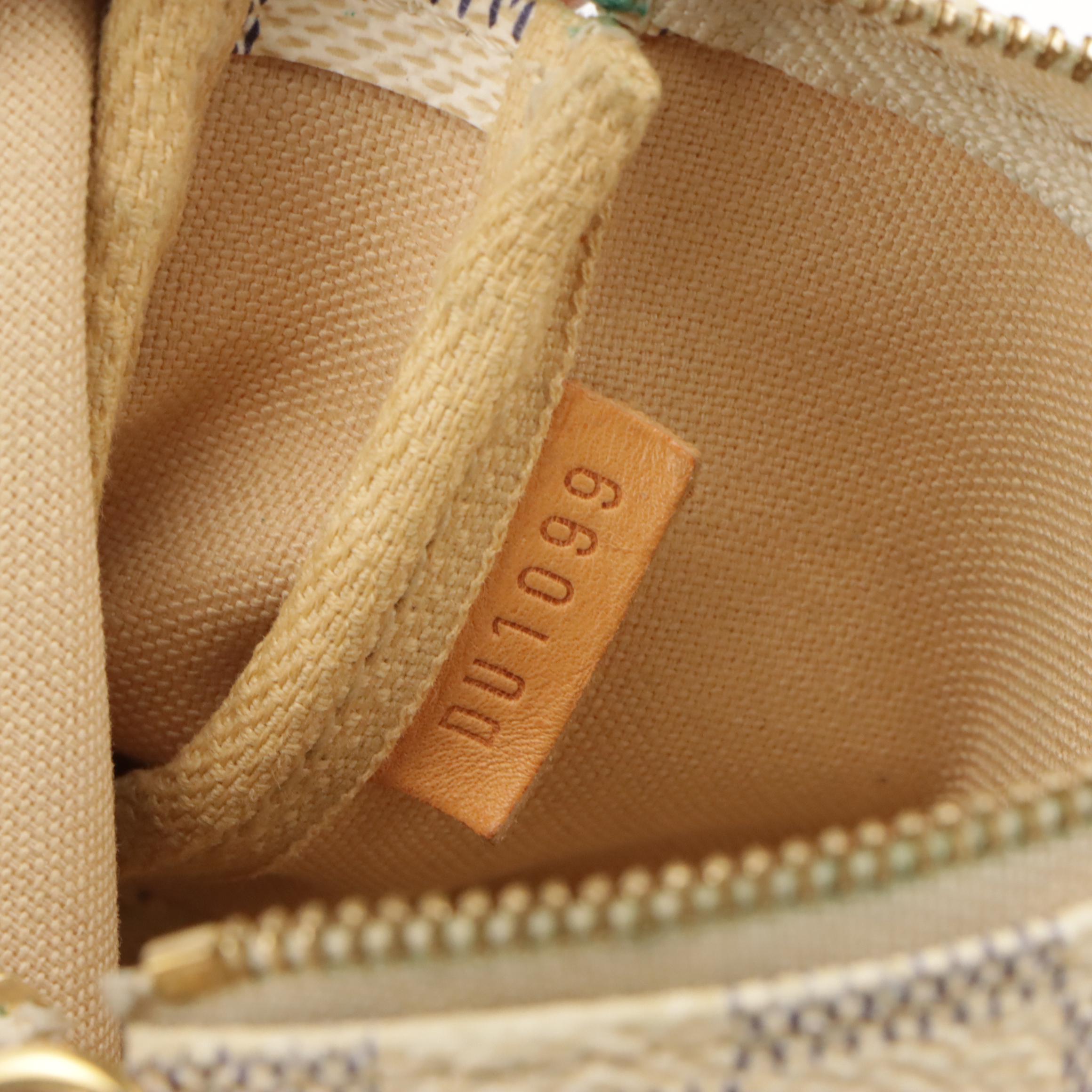 Louis Vuitton Mini Pochette Accessories in Damier Azur Canvas