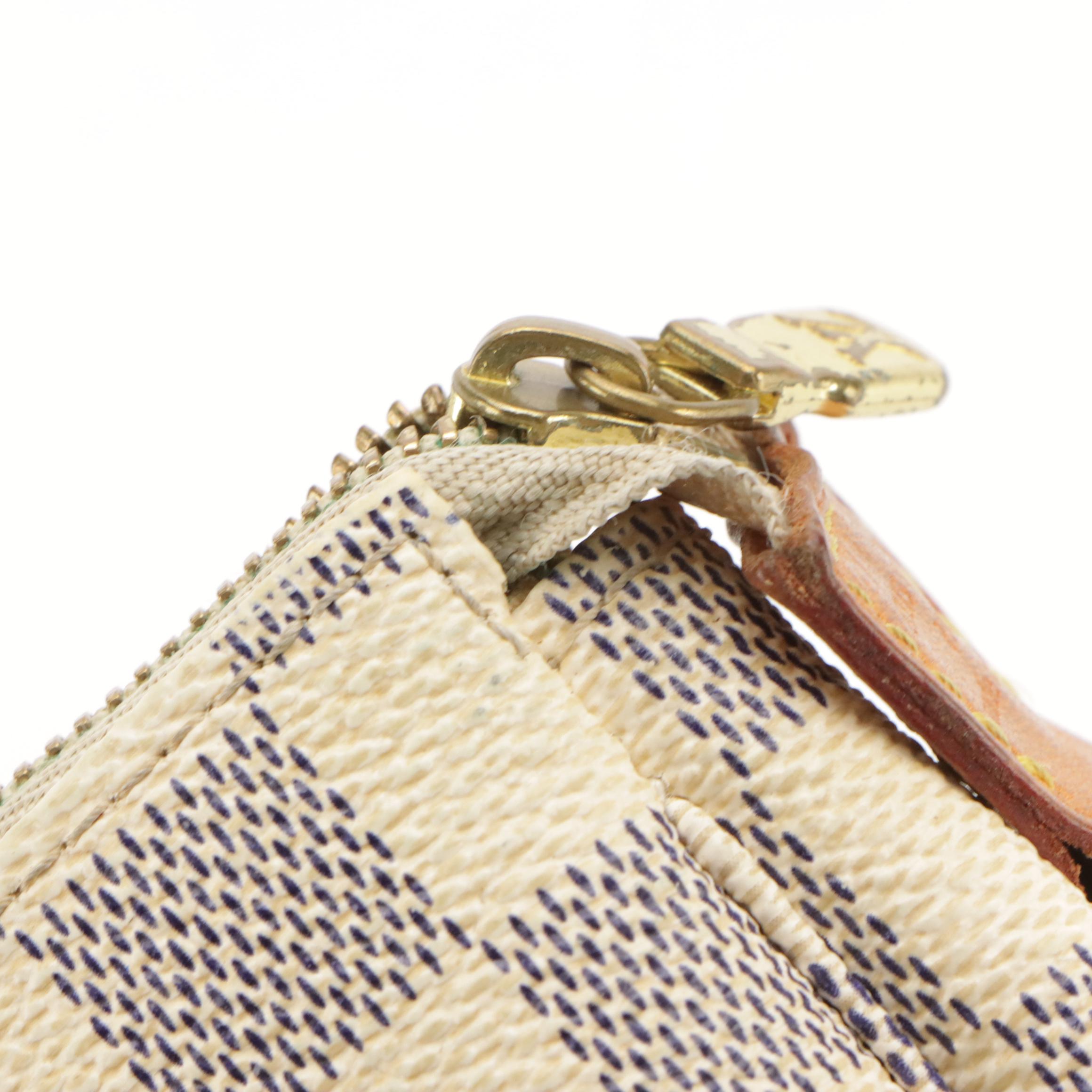 Louis Vuitton Mini Pochette Accessories in Damier Azur Canvas
