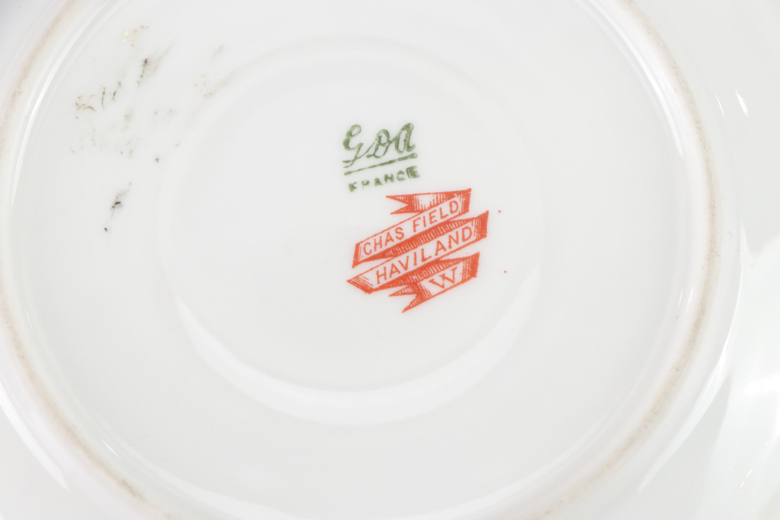 Assorted Porcelain Cups and Saucers with George III's Mug