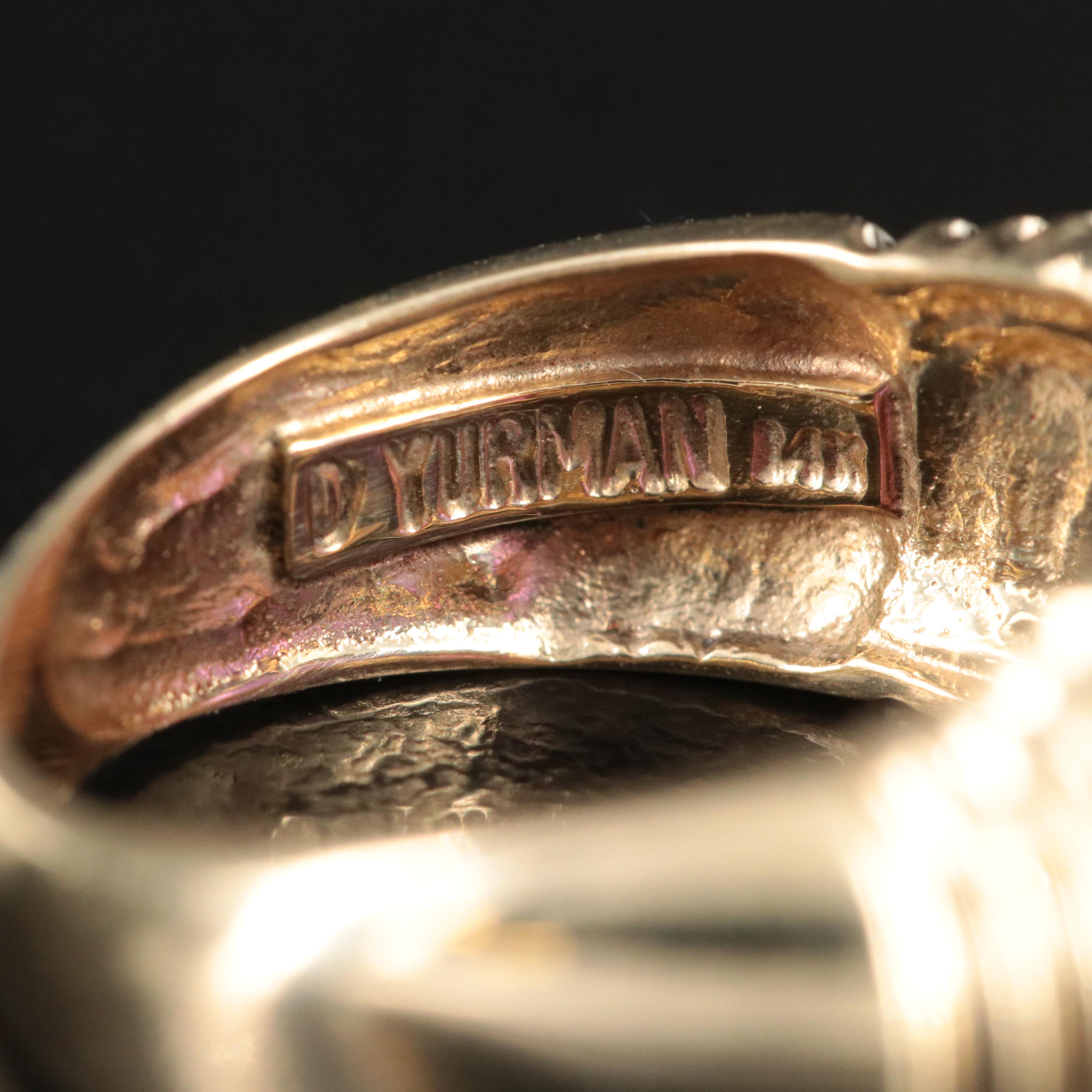 David Yurman 14K Amethyst and Ruby Ring