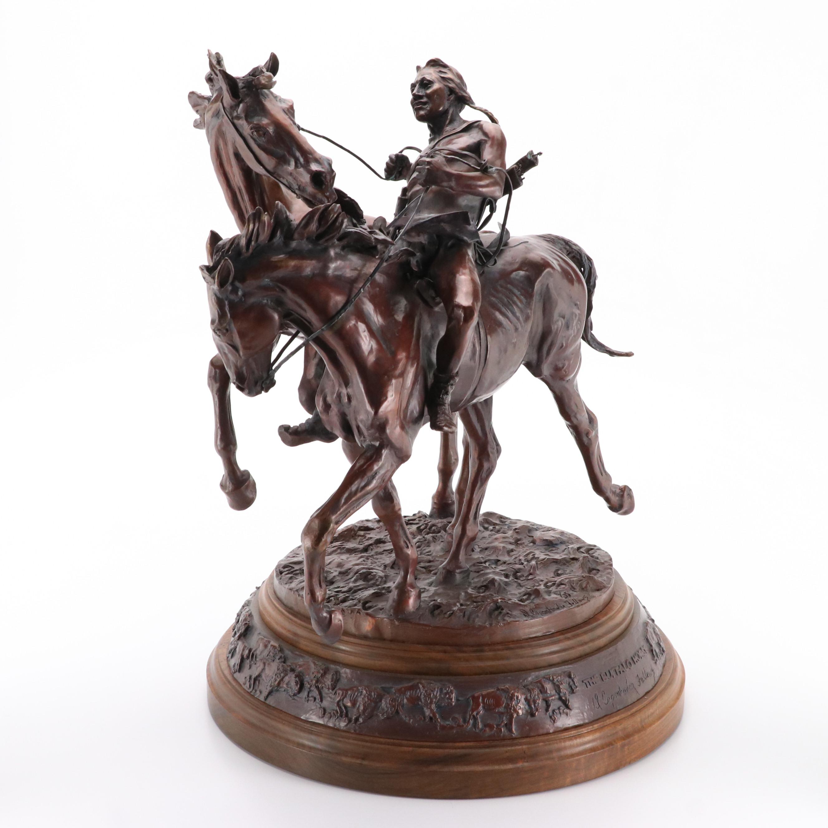 Deborah Copenhaver Fellows Cast Bronze Statue "The Buffalo Horse"