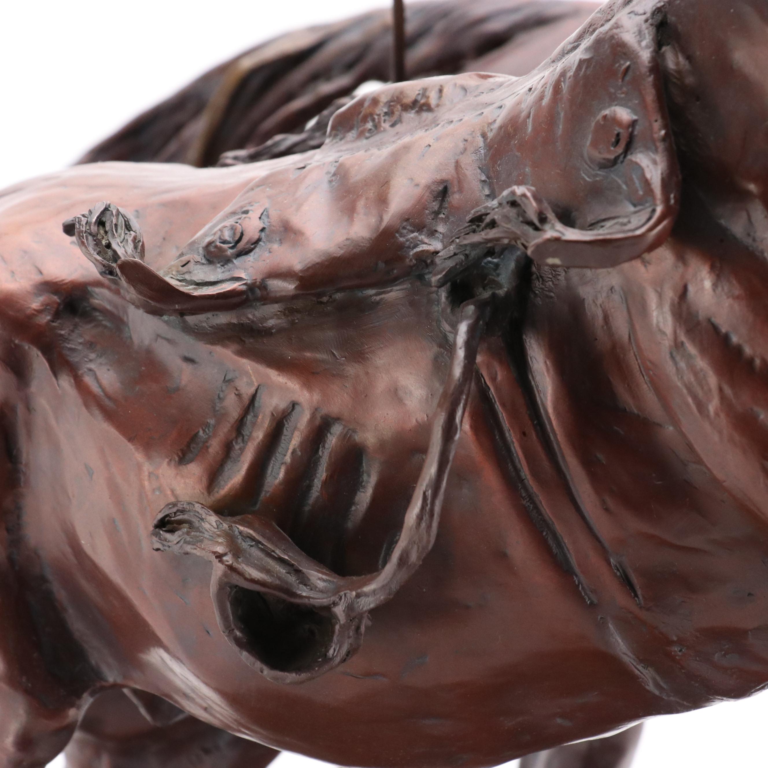 Deborah Copenhaver Fellows Cast Bronze Statue "The Buffalo Horse"