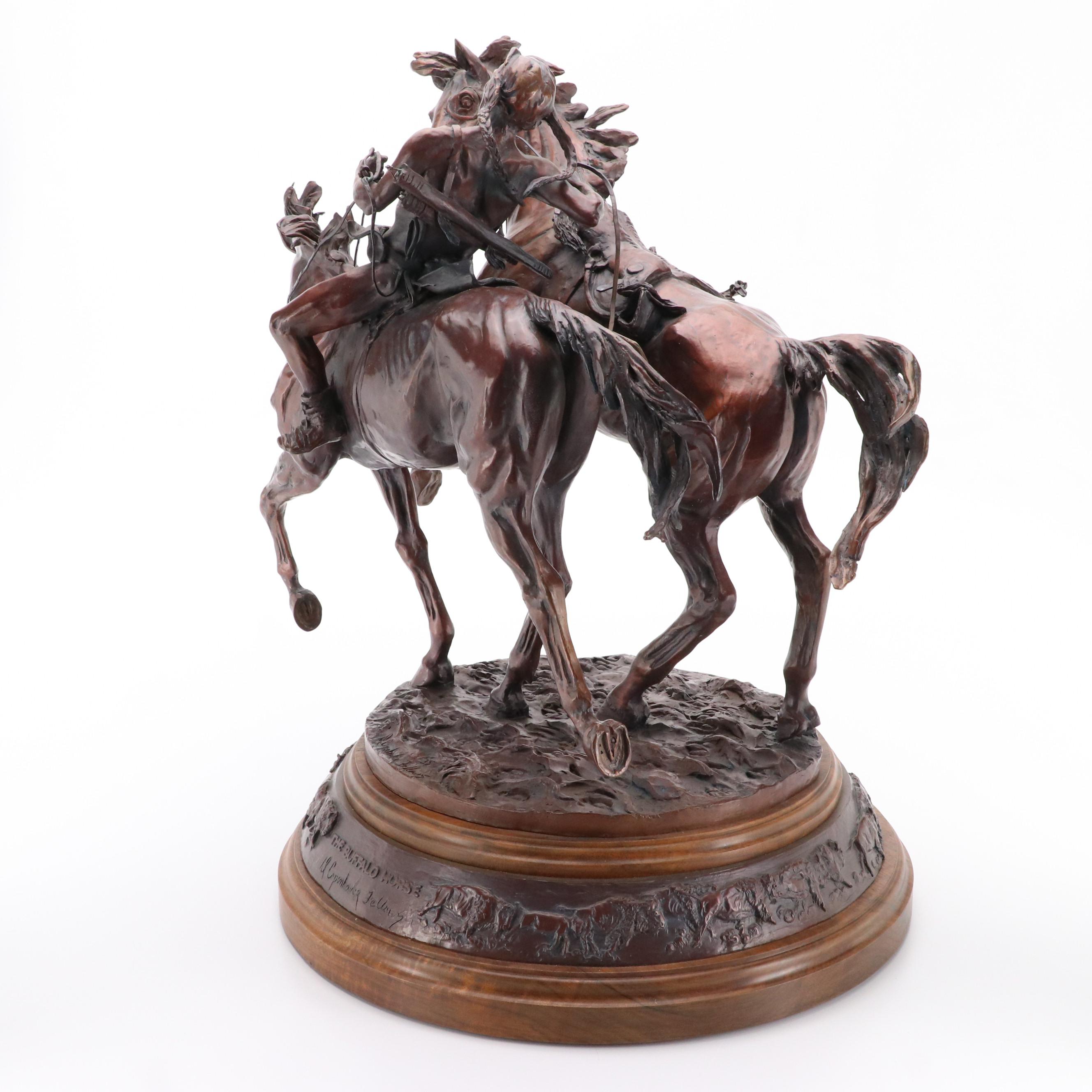 Deborah Copenhaver Fellows Cast Bronze Statue "The Buffalo Horse"