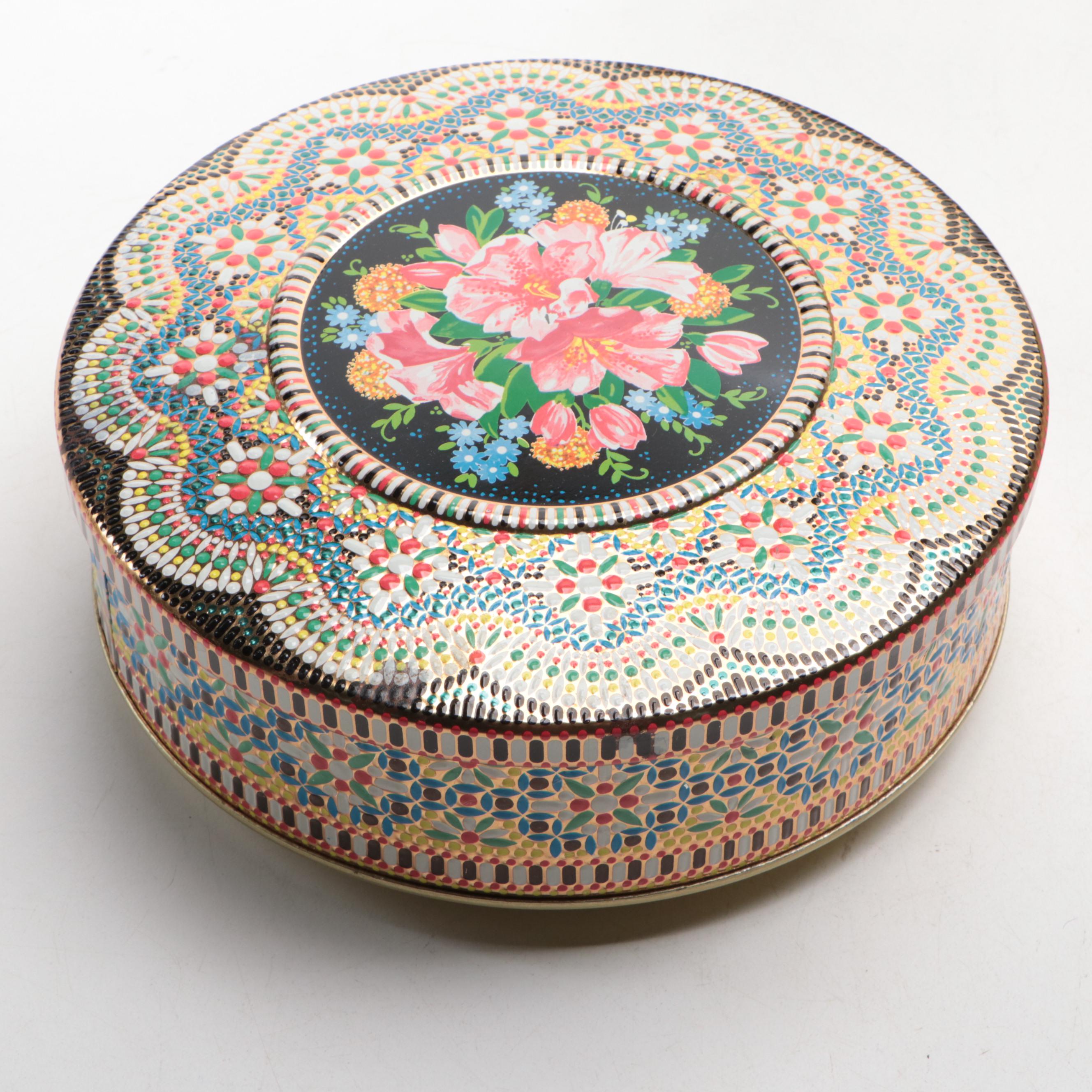 Huntley & Palmer Biscuit Tin with Singer Sewing Tin and More Vintage Tins