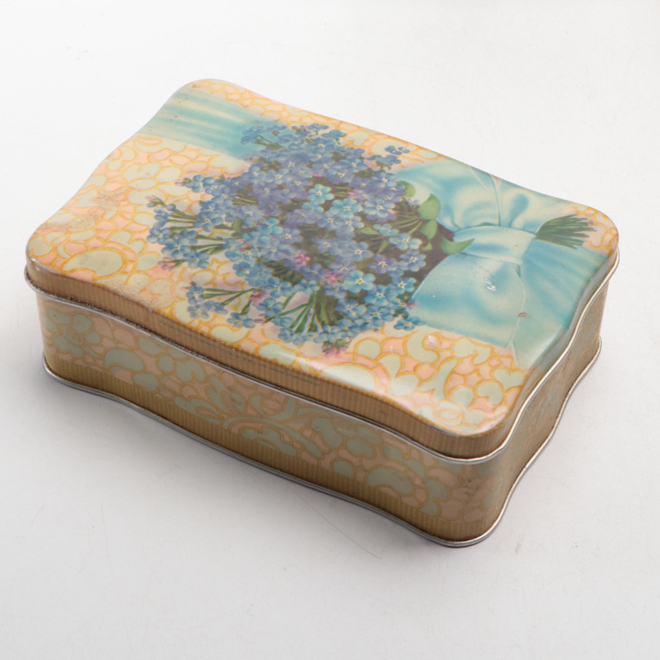Huntley & Palmer Biscuit Tin with Singer Sewing Tin and More Vintage Tins