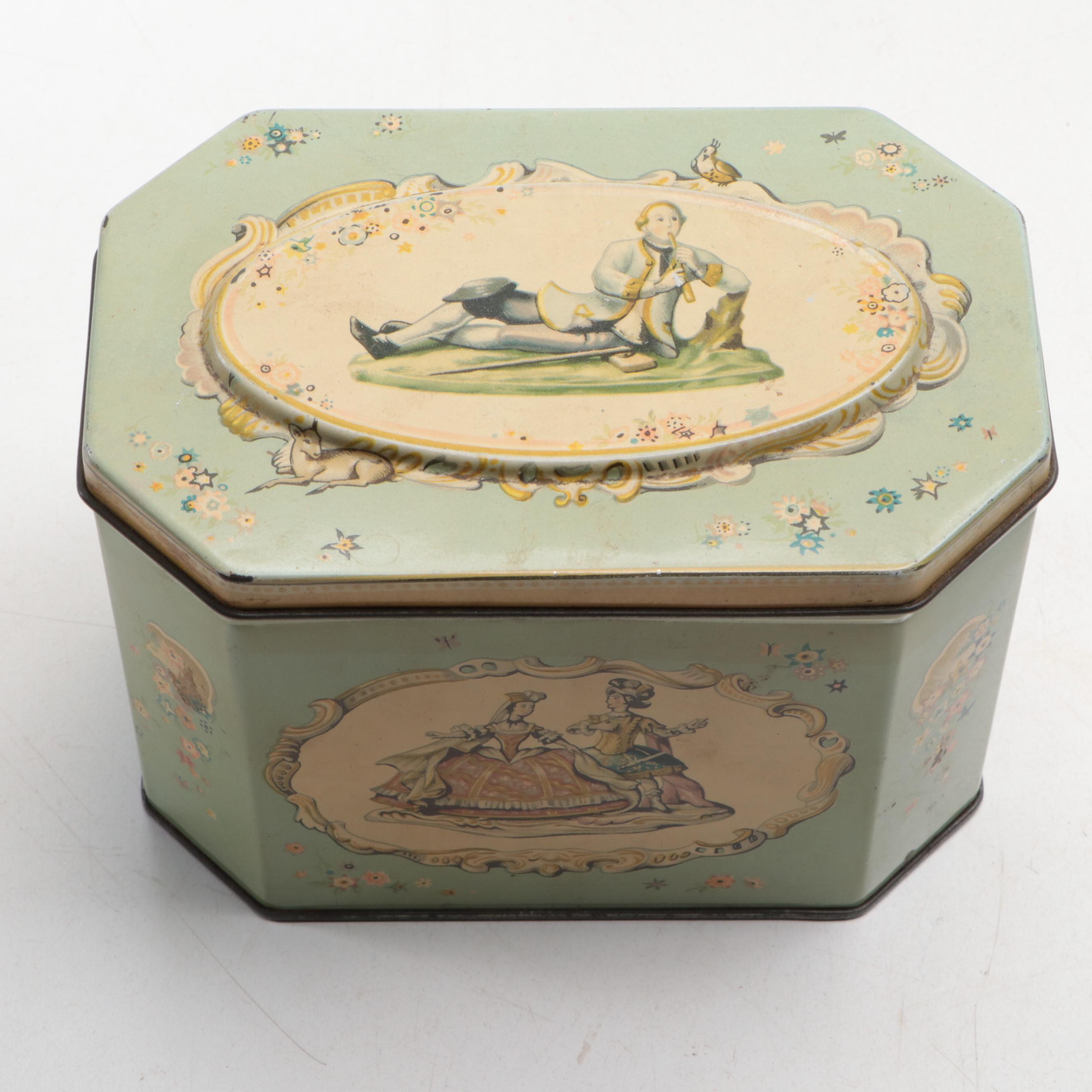 Huntley & Palmer Biscuit Tin with Singer Sewing Tin and More Vintage Tins