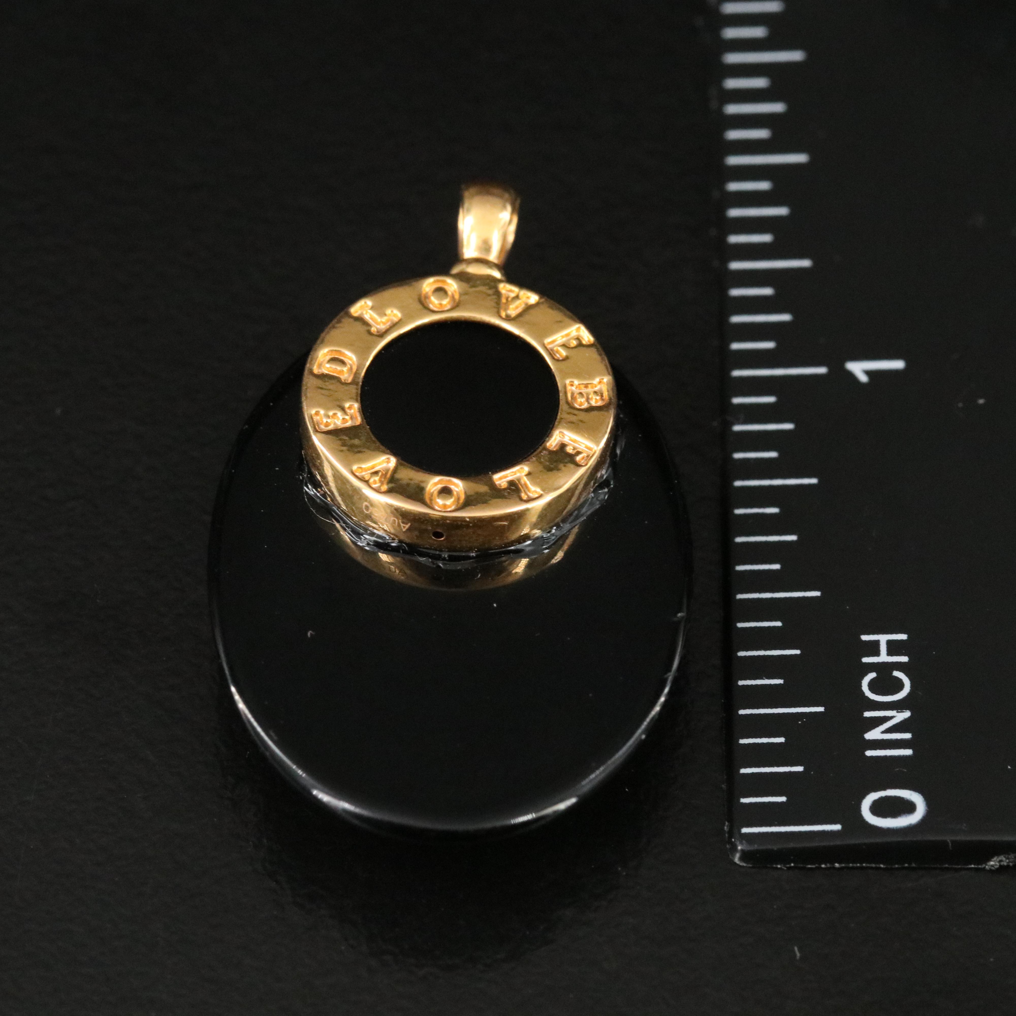 18K Black Onyx 'BELOVED LOVE' Pendant
