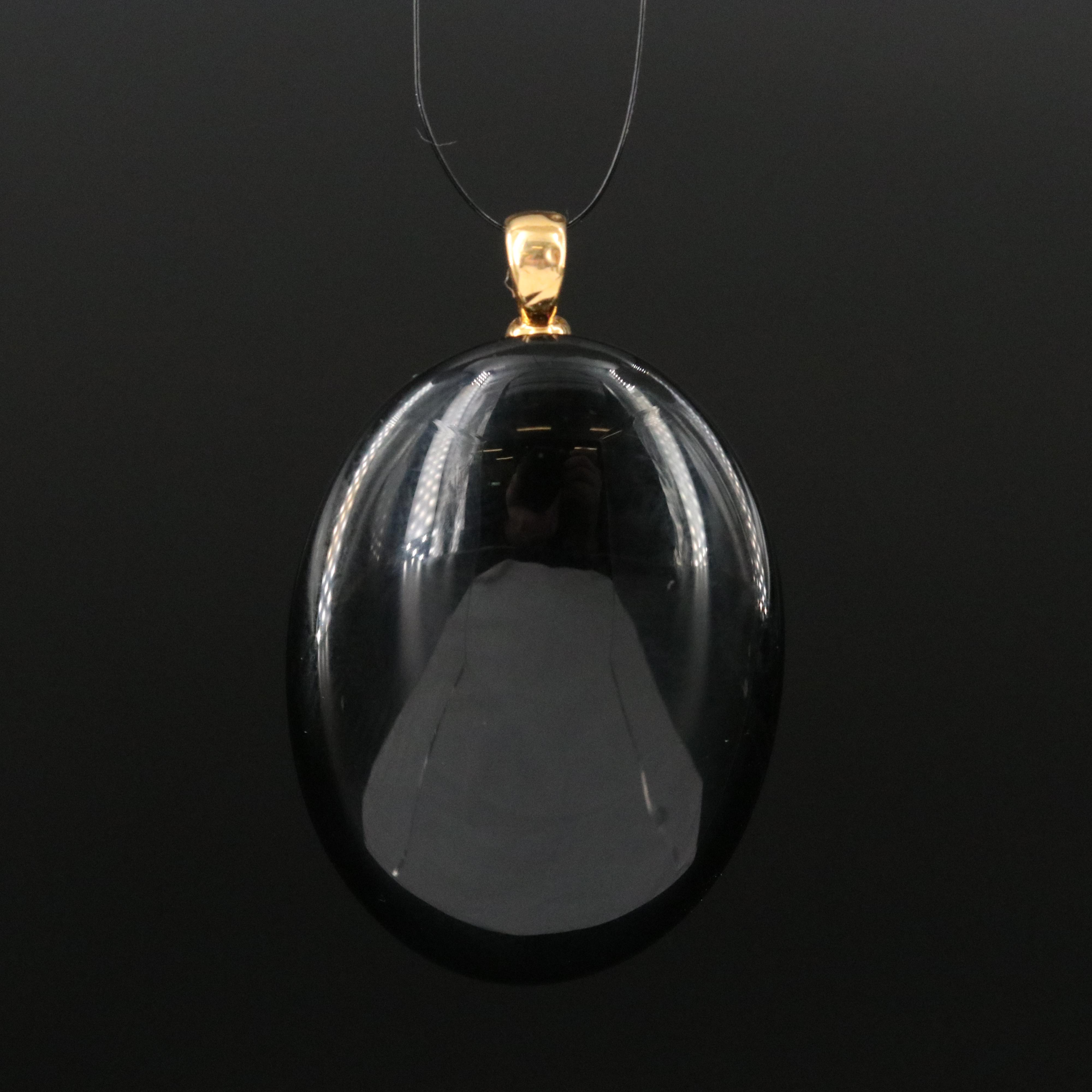 18K Black Onyx 'BELOVED LOVE' Pendant