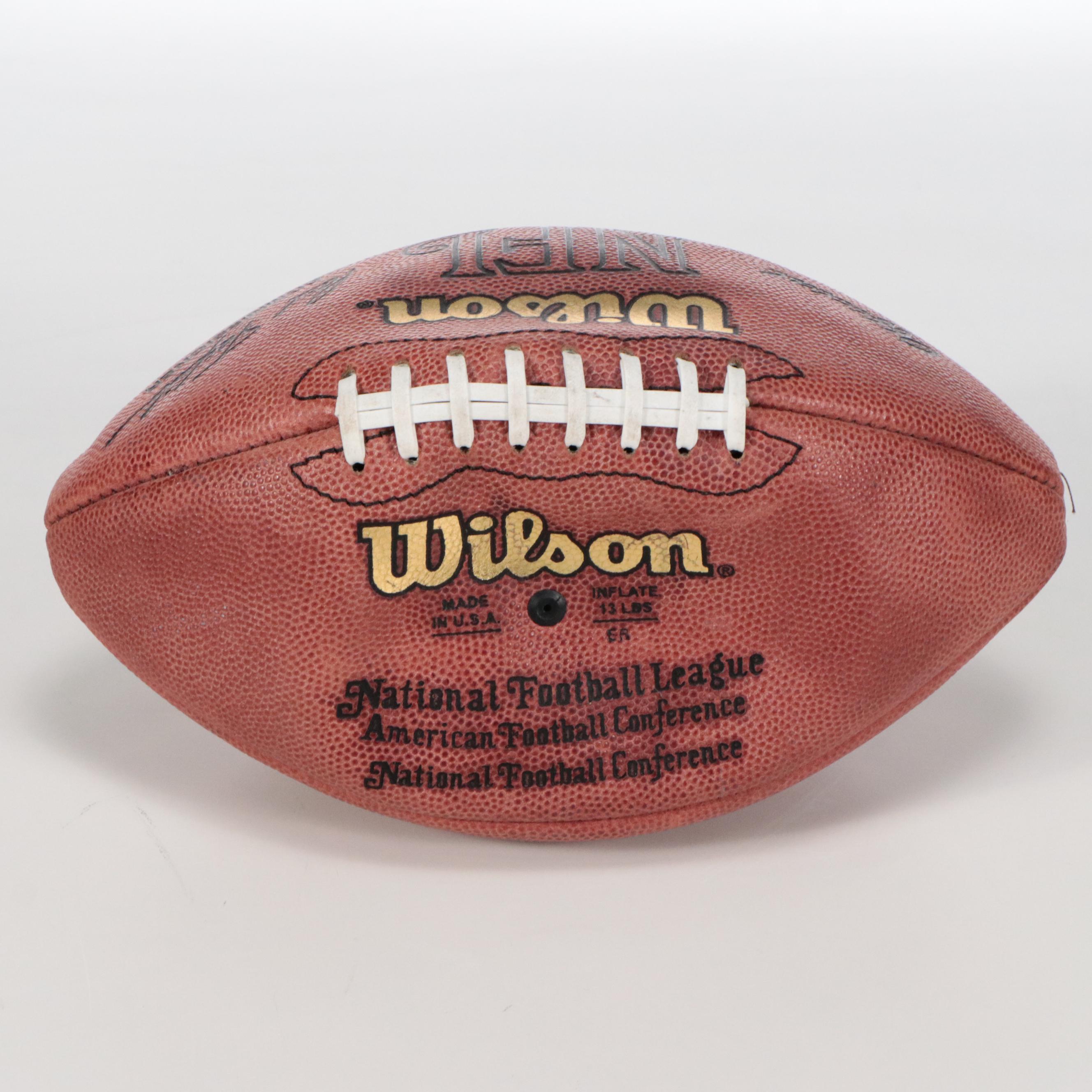 Charles Grant Game Used New Orleans Saints Jersey and Signed Football