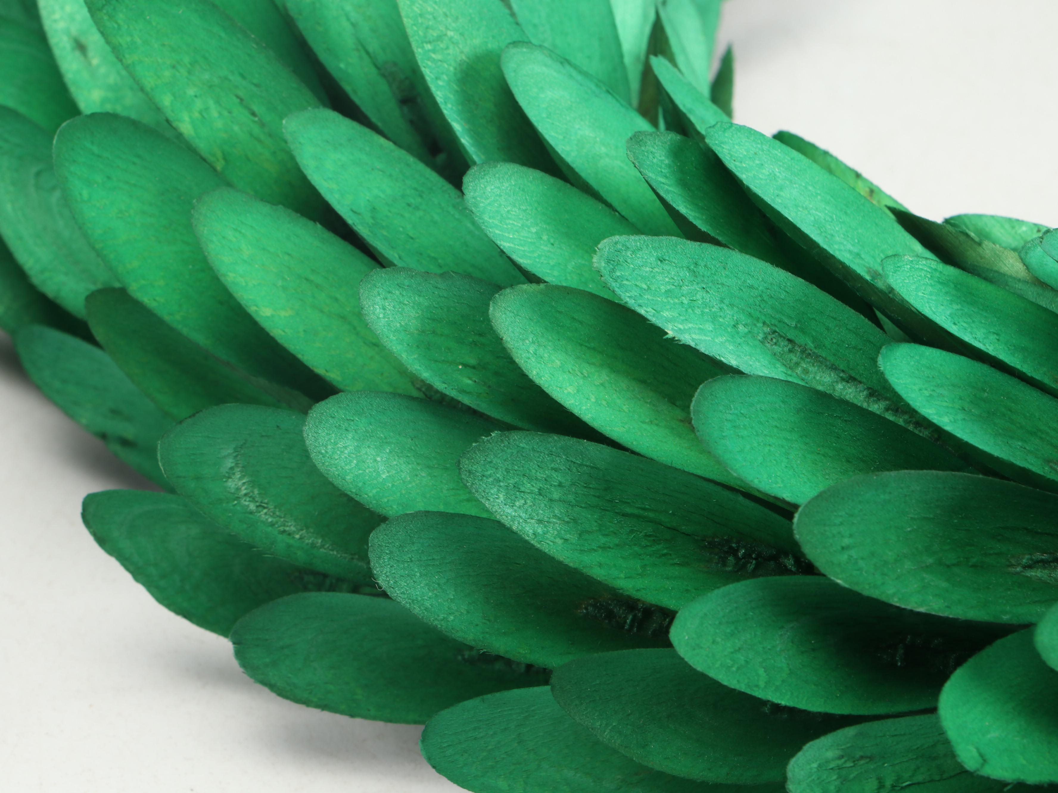 Smith & Hawken Dyed Wood Wreaths with Green Glass Vase and More