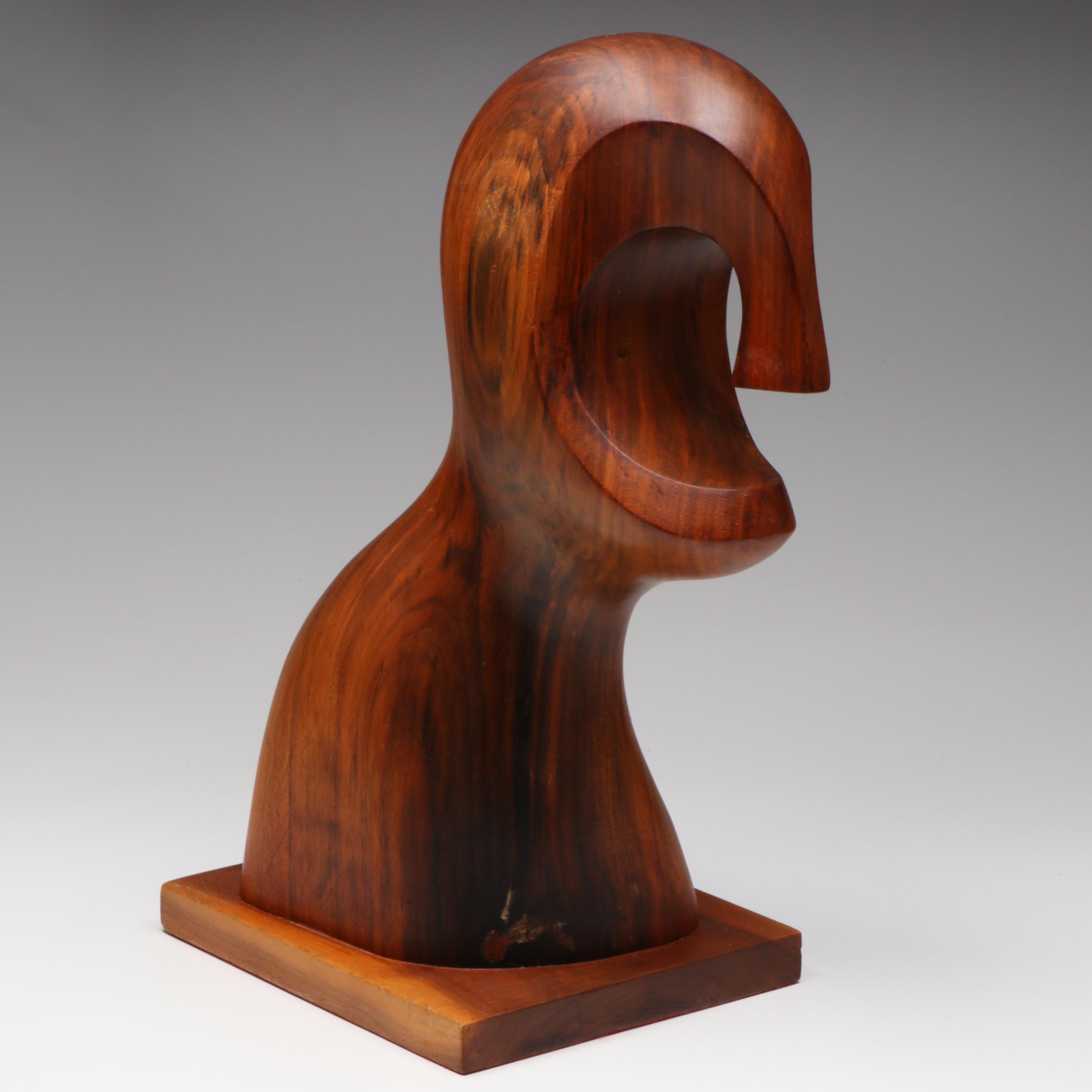 Endre Vitez Carved Wood Sculpture "The Spartan"
