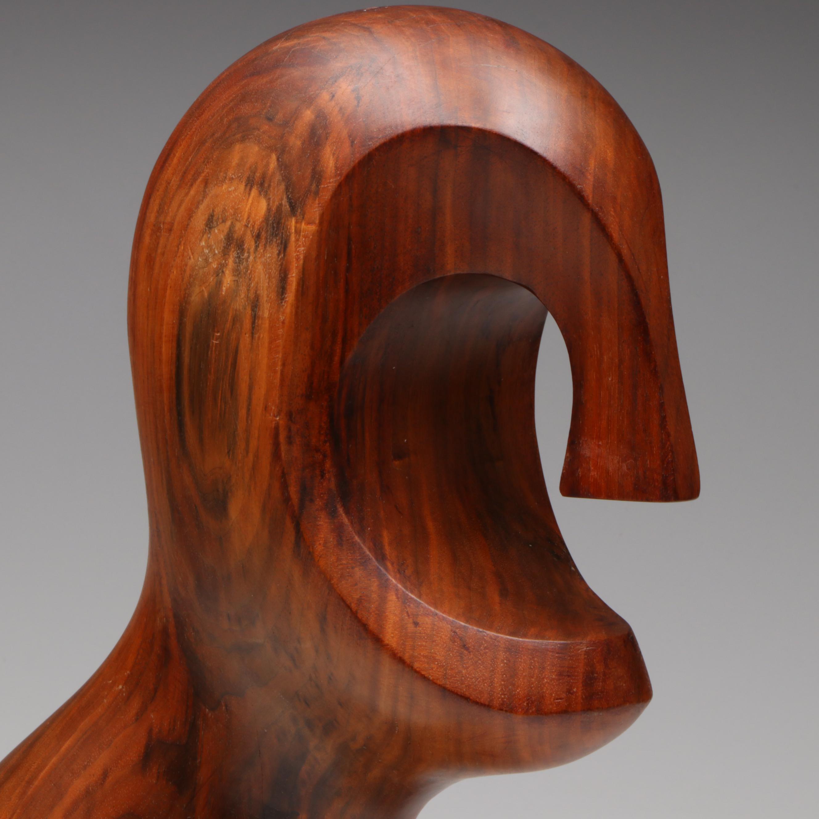 Endre Vitez Carved Wood Sculpture "The Spartan"