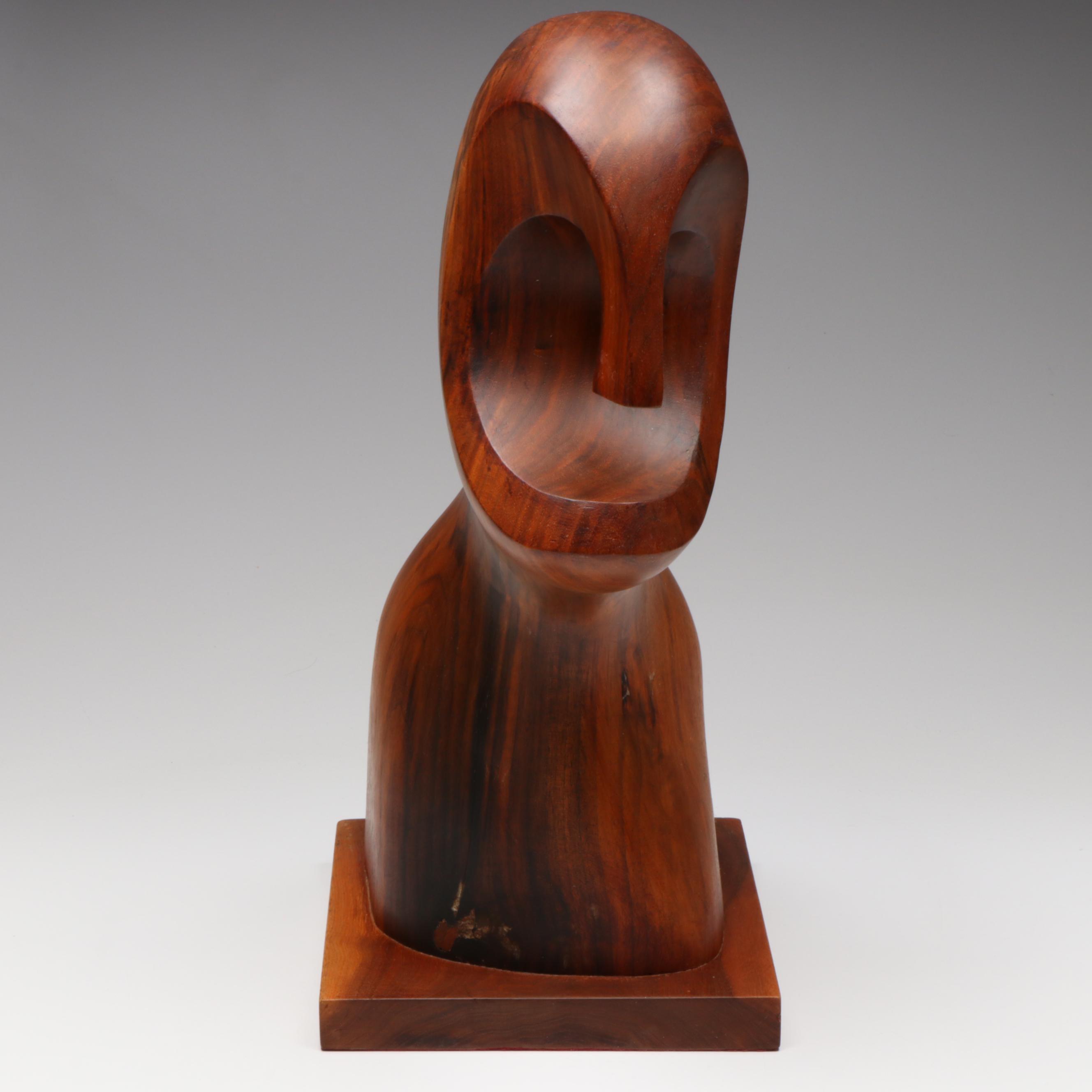 Endre Vitez Carved Wood Sculpture "The Spartan"