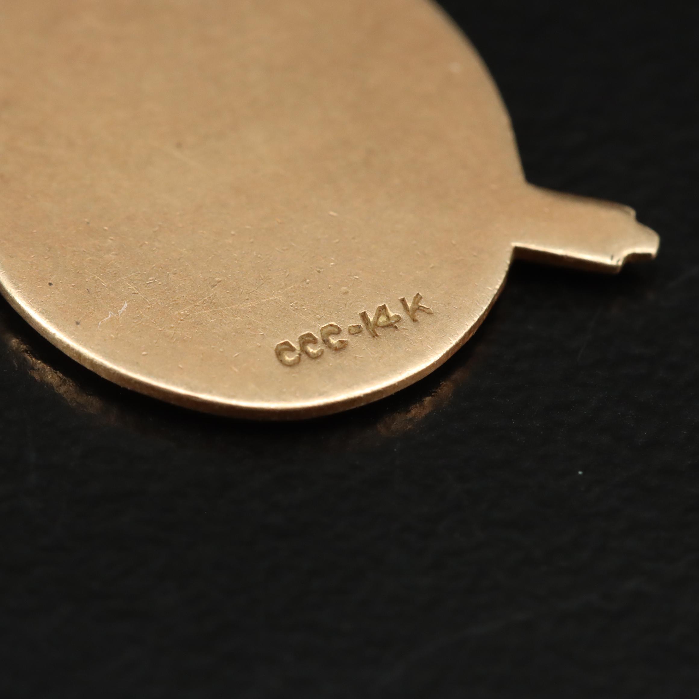 14K Painter's Pallet Charm