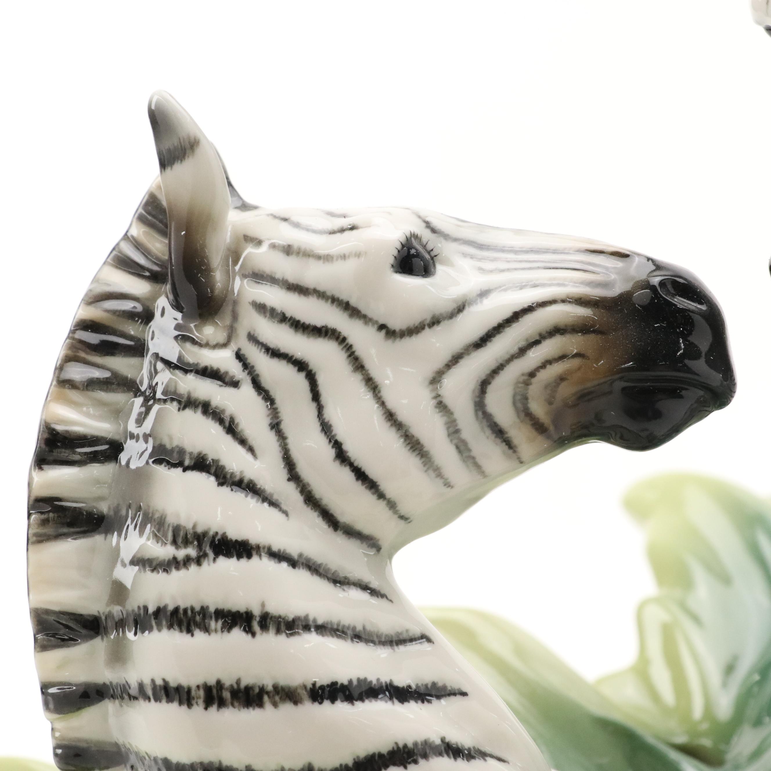 Franz "Jungle Beauties-Safari" Porcelain Figural Zebra Vase, 2003-2013