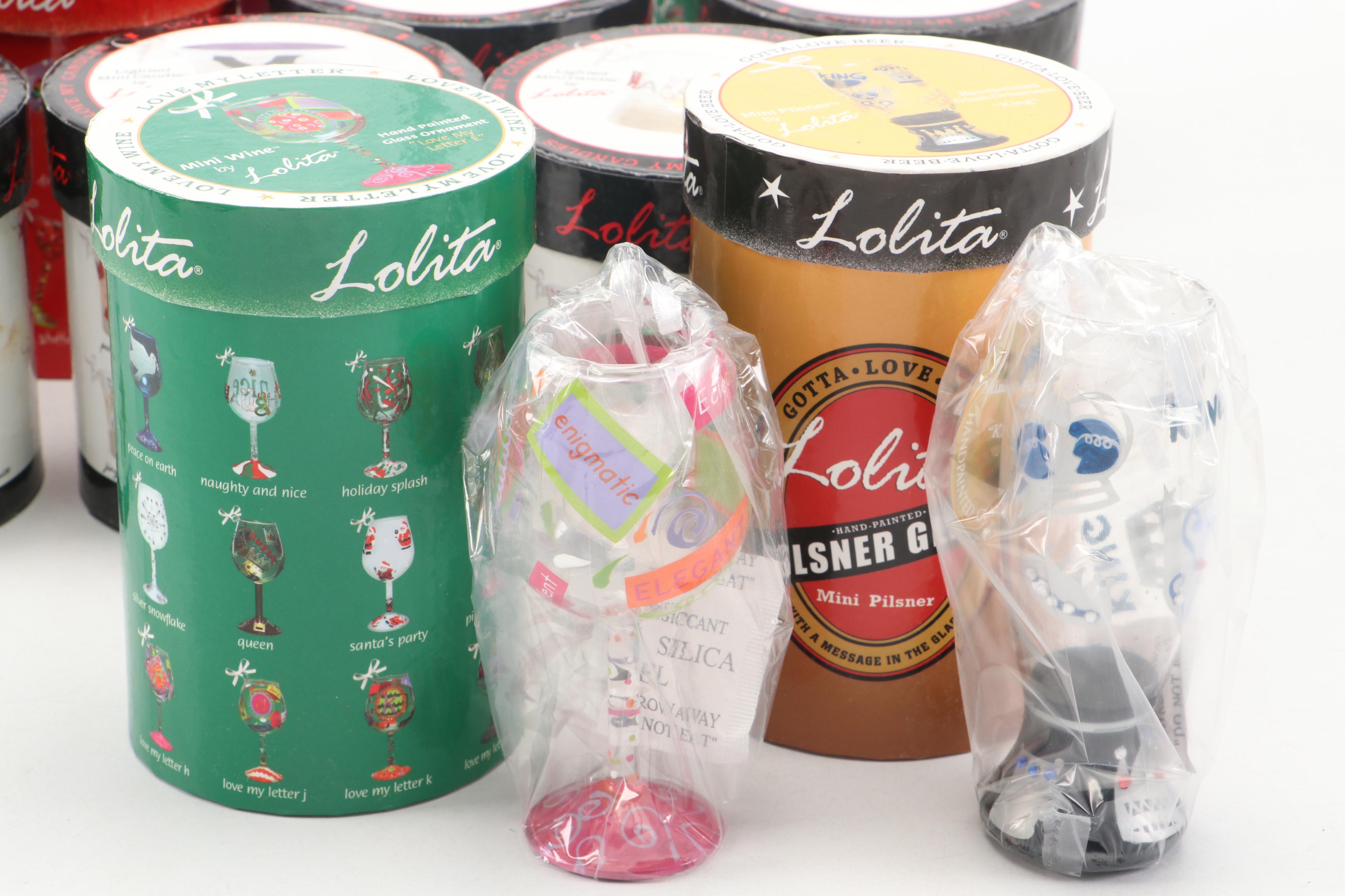 Lolita " Tiger-tini," "Poinsetta," and More Hand-Painted Ornaments with Tree