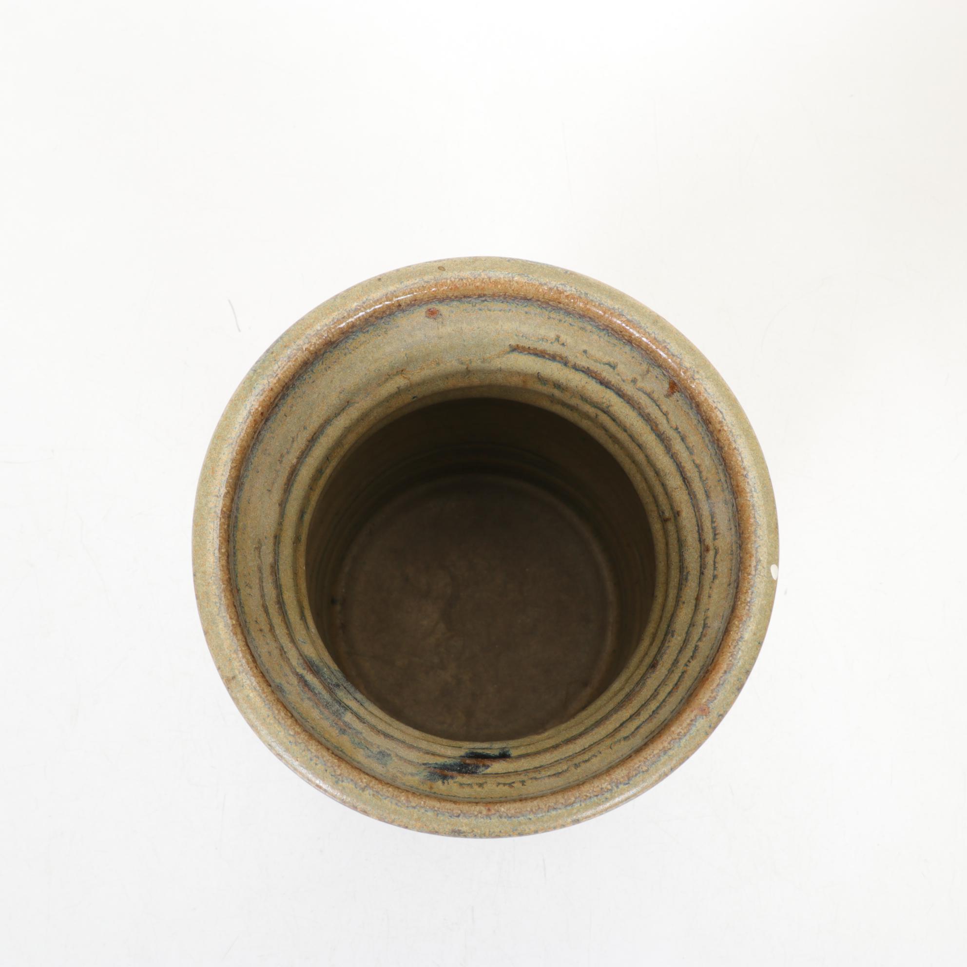 Handmade Salt Glazed Stoneware Vase Duo