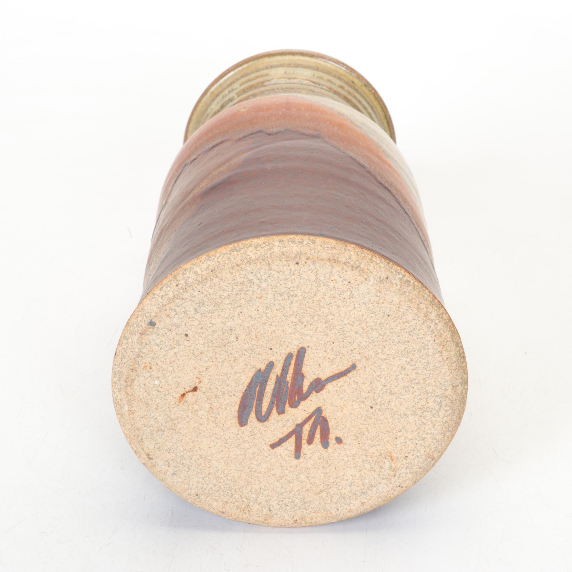 Handmade Salt Glazed Stoneware Vase Duo