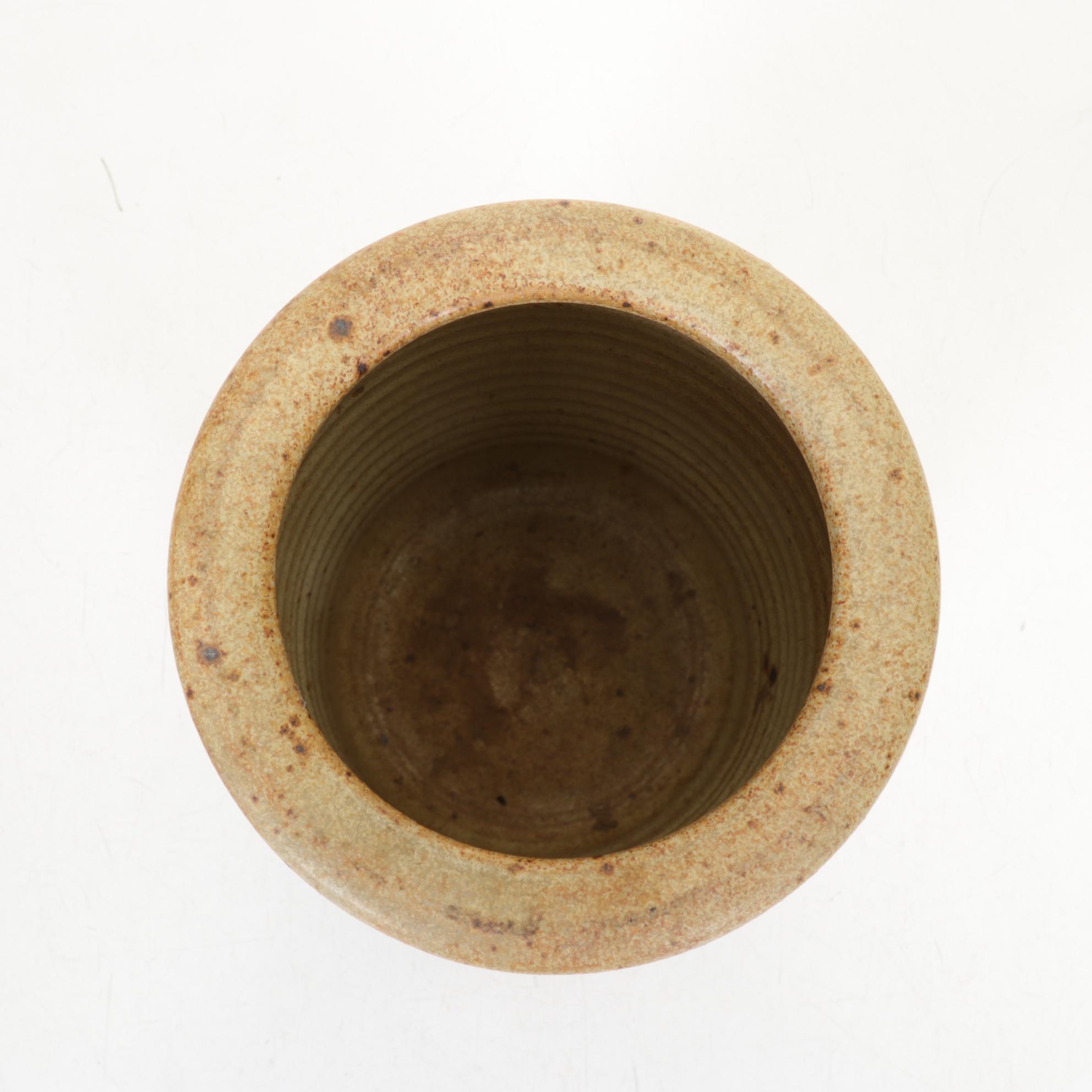 Handmade Salt Glazed Stoneware Vase Duo